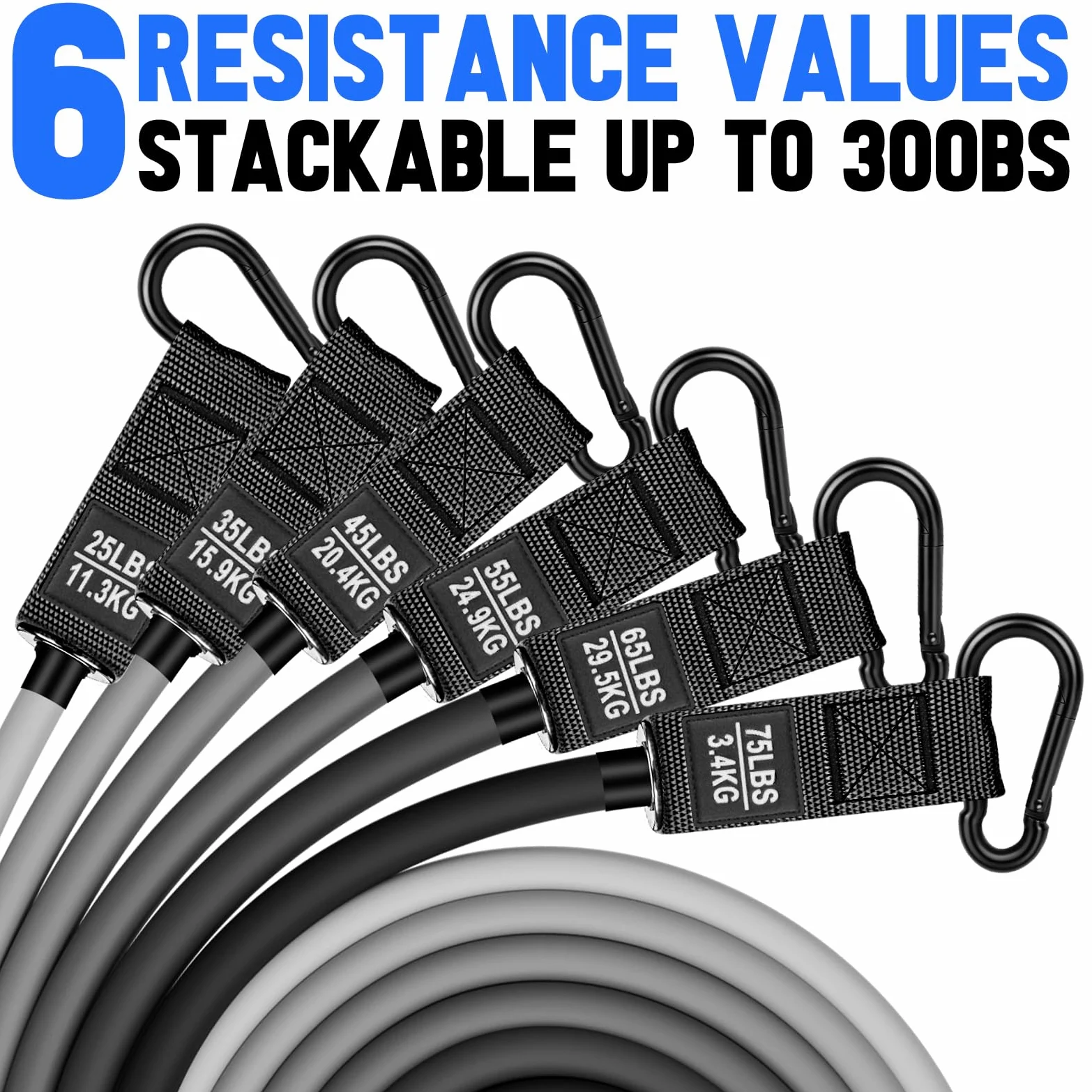Bandas de resistencia pesada para entrenamiento, bandas de ejercicio de 300 libras/360 libras/420 libras, bandas de entrenamiento con asas, anclaje de puerta, correas de tobillo, equipo de
