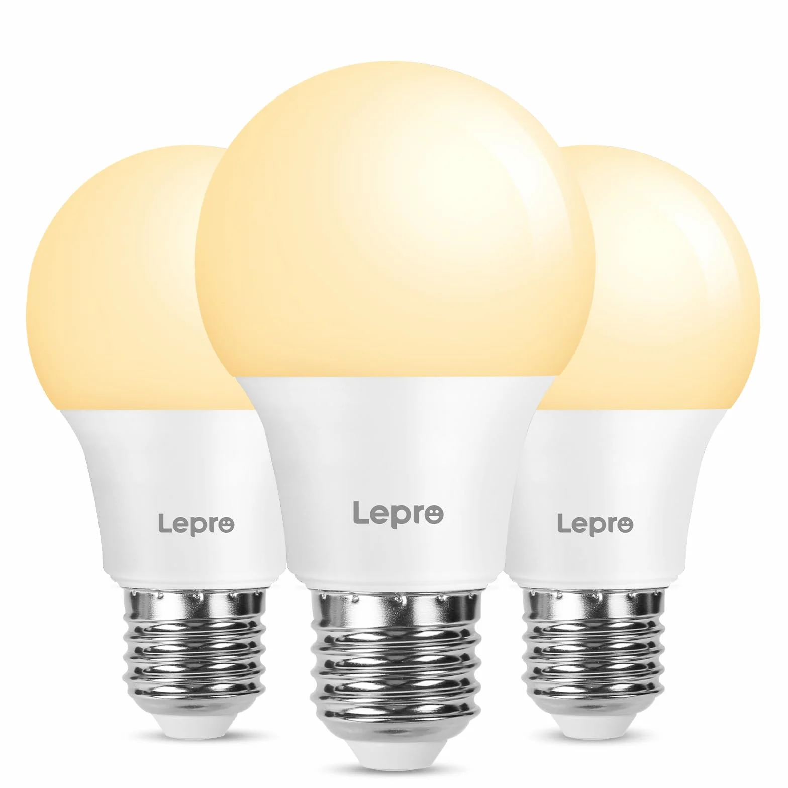 Lepro Bombilla LED E27 2700K 8.5W 806lm Ángulo 180° Pack de 3