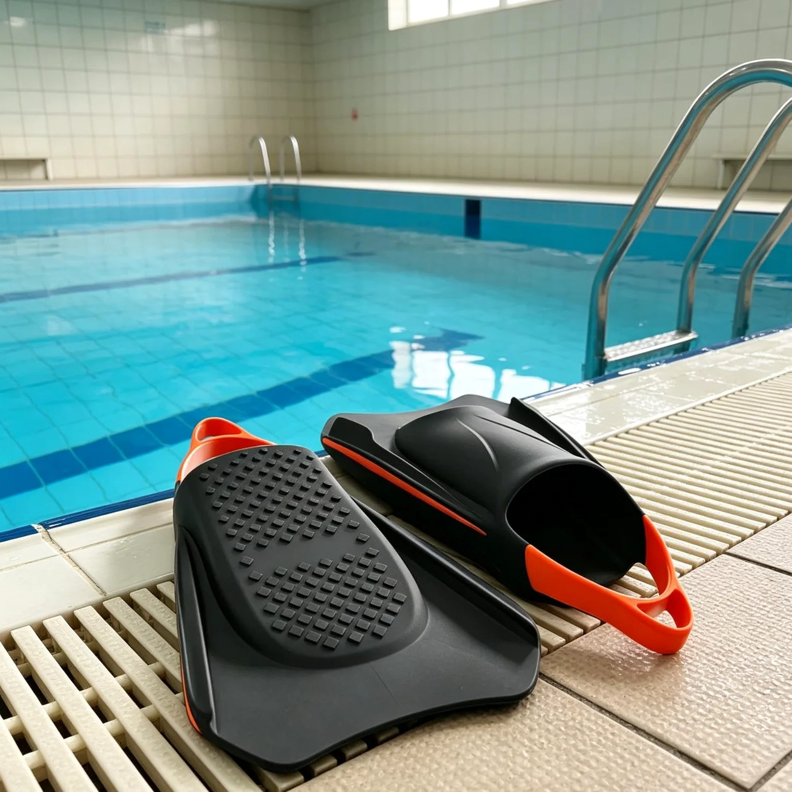 perfk 2 Aletas de Entrenamiento para natación, Accesorios de práctica, Aletas de natación de Viaje, Cortas para Buceo, Actividades al Libre y bajo el