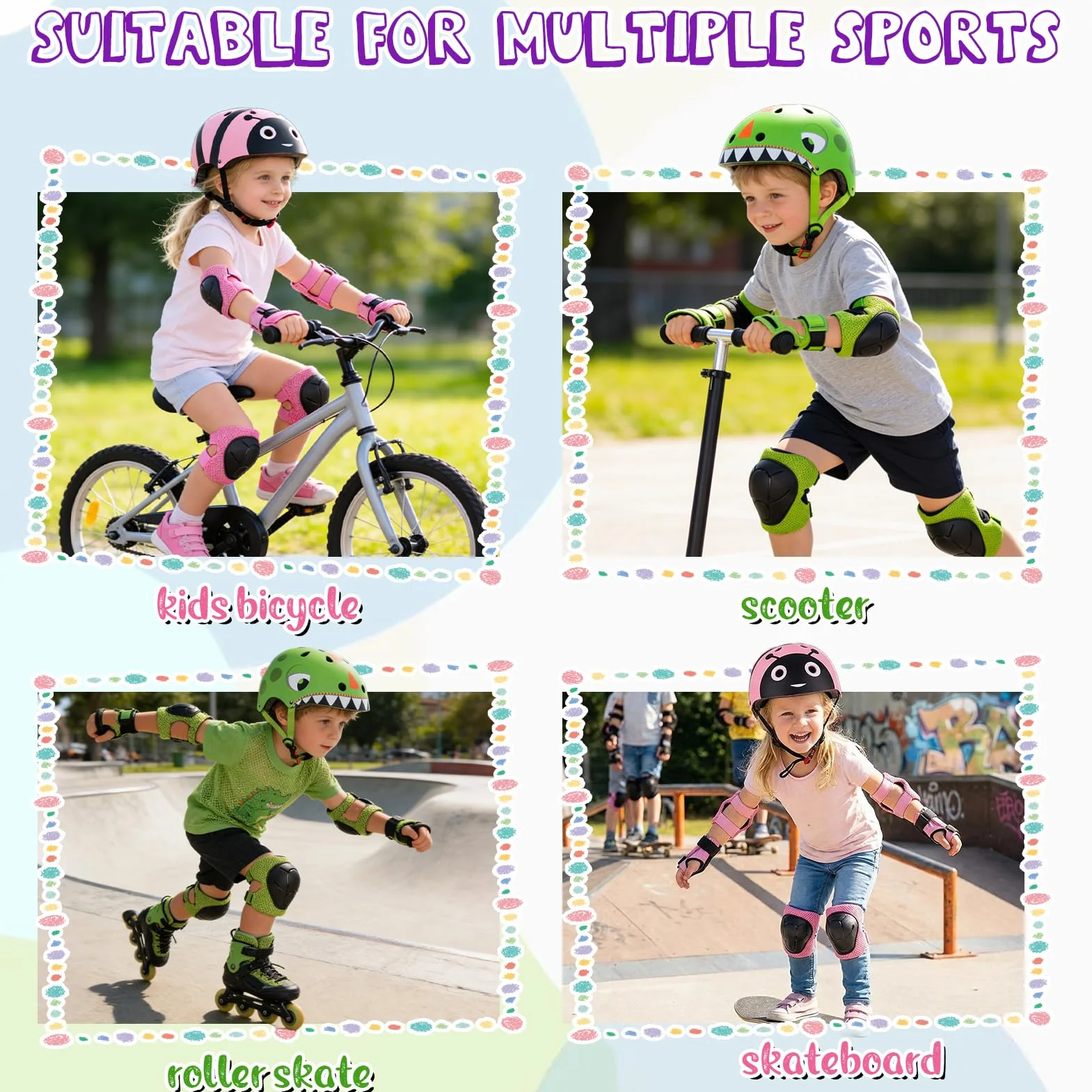Casco Bici Niño 2-5 años Protección Patines Patinete Ciclismo Deportes