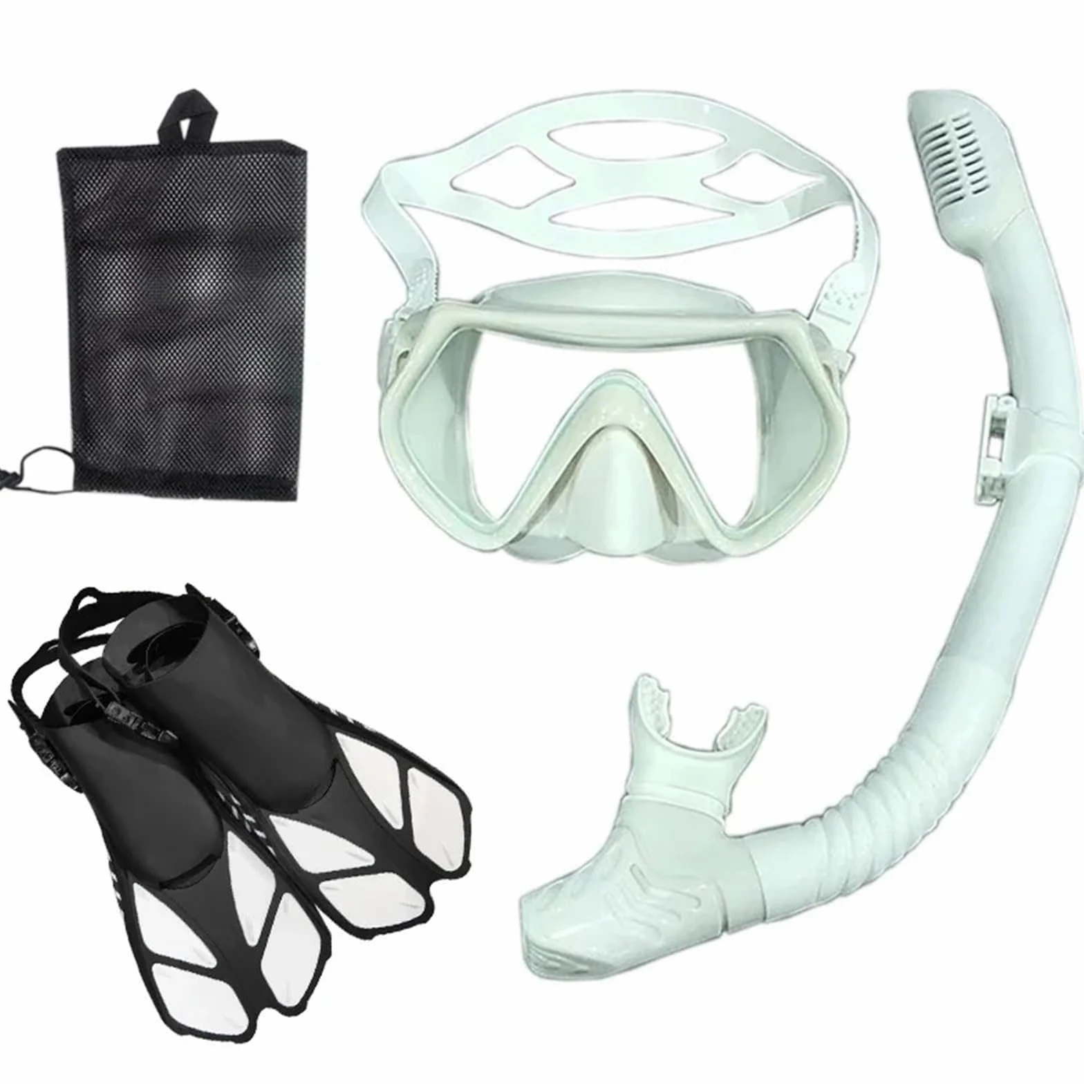 Máscara de Snorkel Buceo Máscara y Gafas de Buceo con Tubo de respiración, Conjunto de Tubo de natación para Adultos Unisex