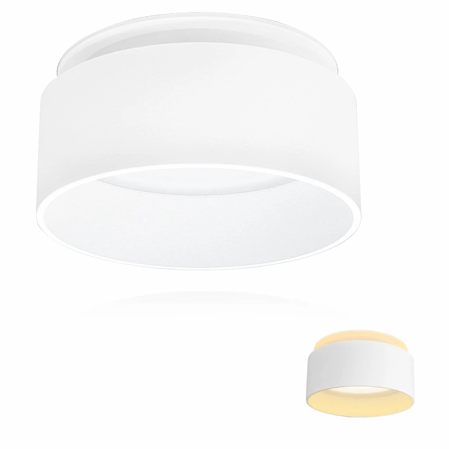 KYOTECH Foco LED de techo empotrable 5W 3000K 400lm blanco cálido redondo extraplano 30mm