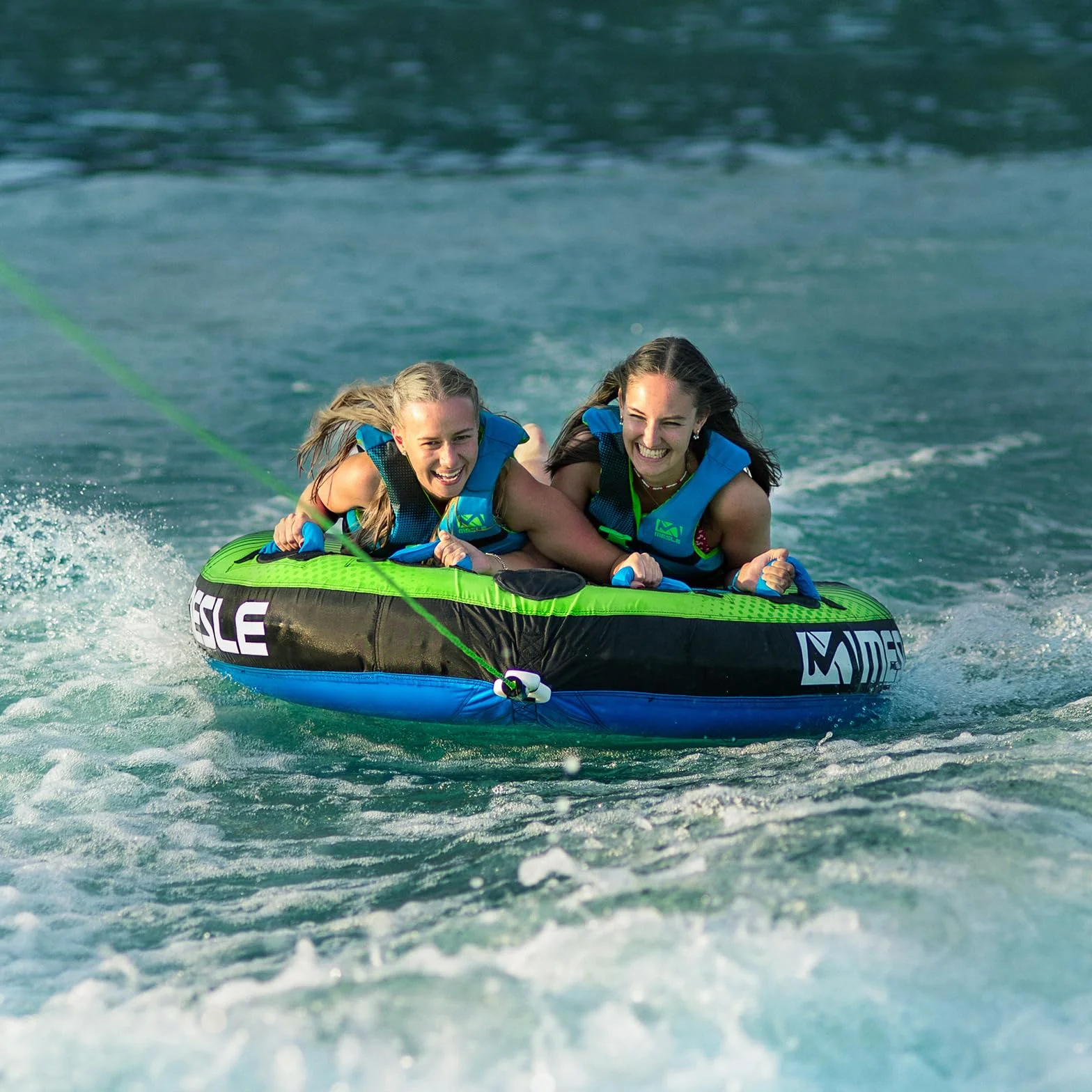 Flotador de Arrastre Vapor Hinchable para 2-3 Personas, Rosco Arrastrable para Deportes Acuáticos