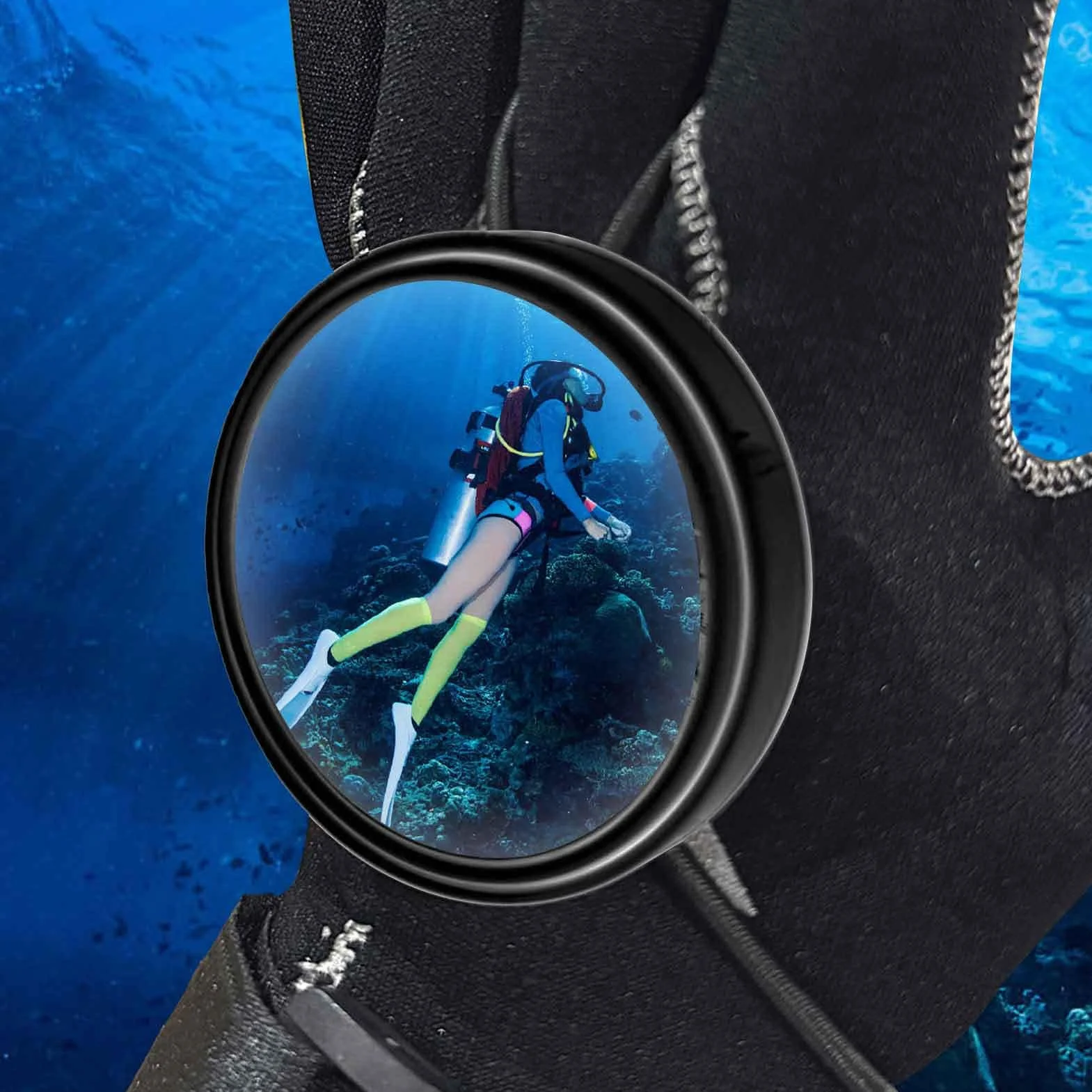 Espejo de Buceo - Espejo Compacto de Observación para Buceadores - Equipo Submarino Portátil Ajustable para Mujeres, Buceo en Cuevas, Seguridad, Deportes al Aire Libre, Hombres