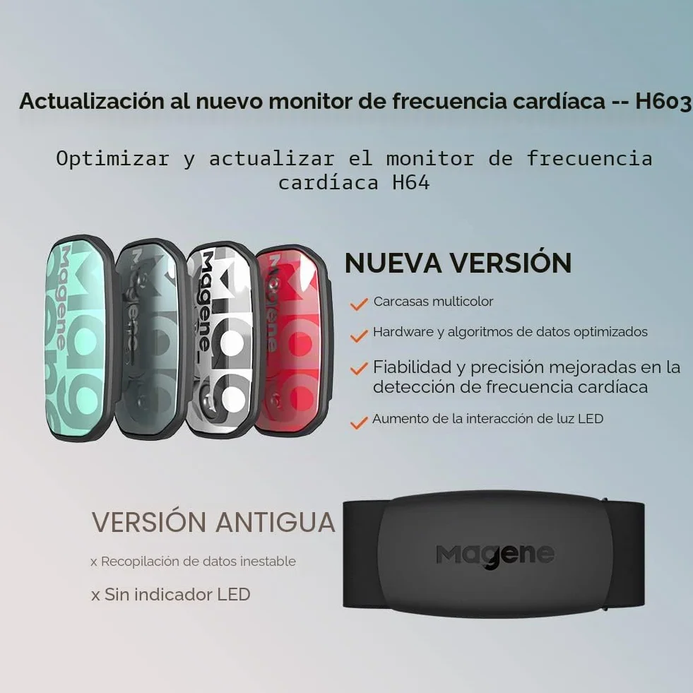 Magene H603 Monitor de frecuencia cardíaca Correa para el Pecho IP67 Impermeable Bluetooth 4.2 Ant+