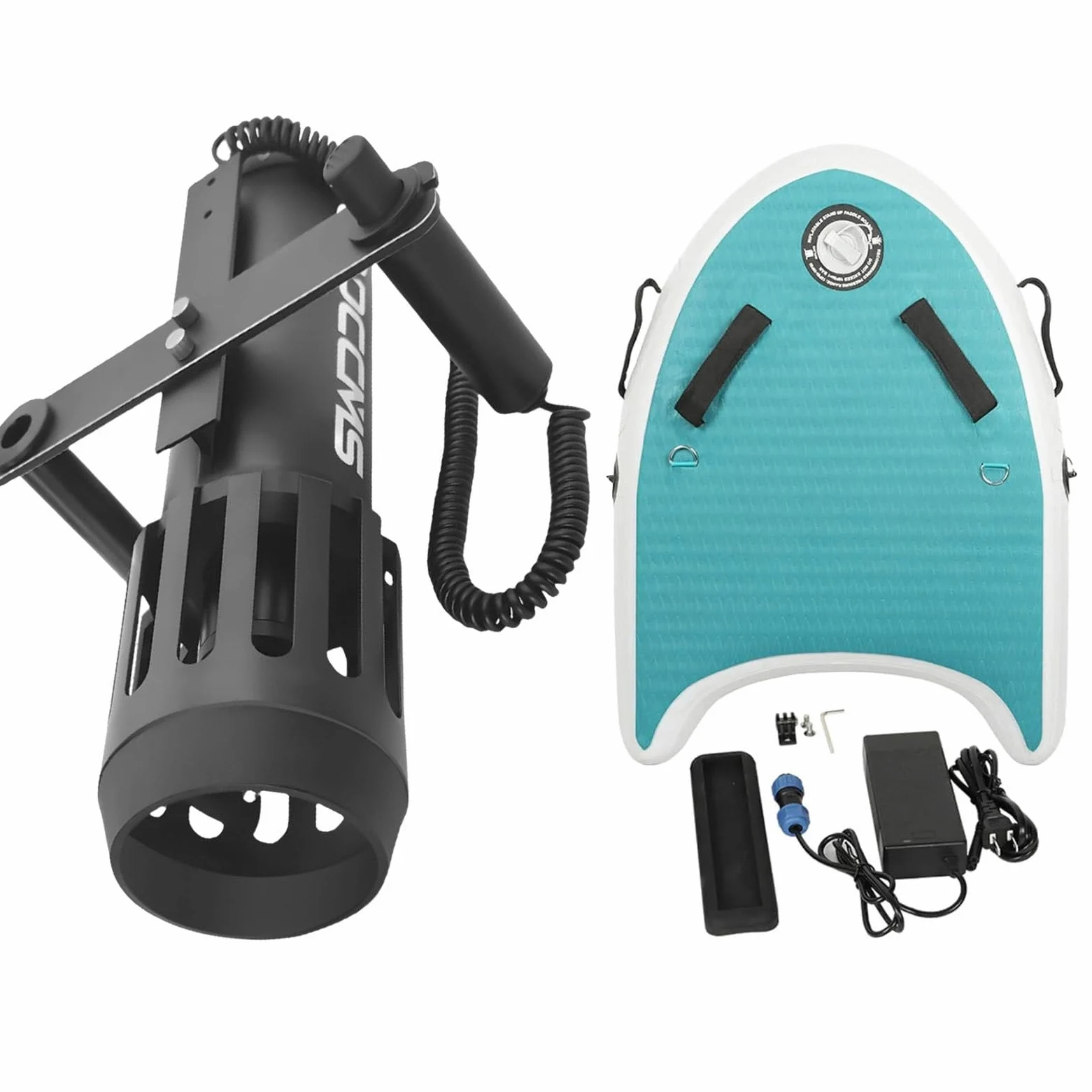 Scooter de Buceo 7000mAh 700W, Scooter Submarino para Adultos hasta 30 m de Profundidad 6,4 km/h, hélice eléctrica subacuática para Snorkel y Buceo WithPaddles