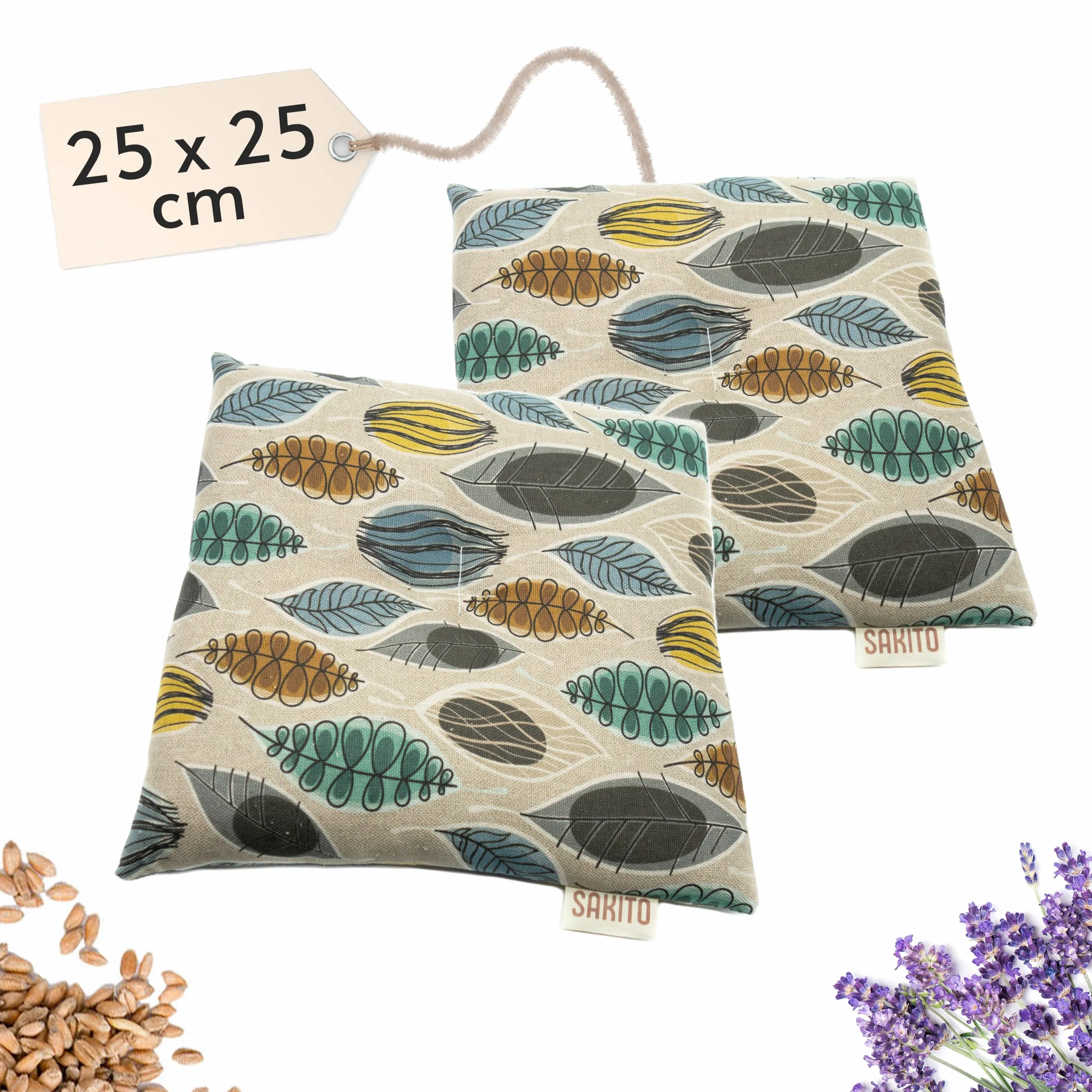 Saco Semillas Microondas 25x25 cm Cojín Térmico Natural Cervicales Lumbalgia Calor Frío