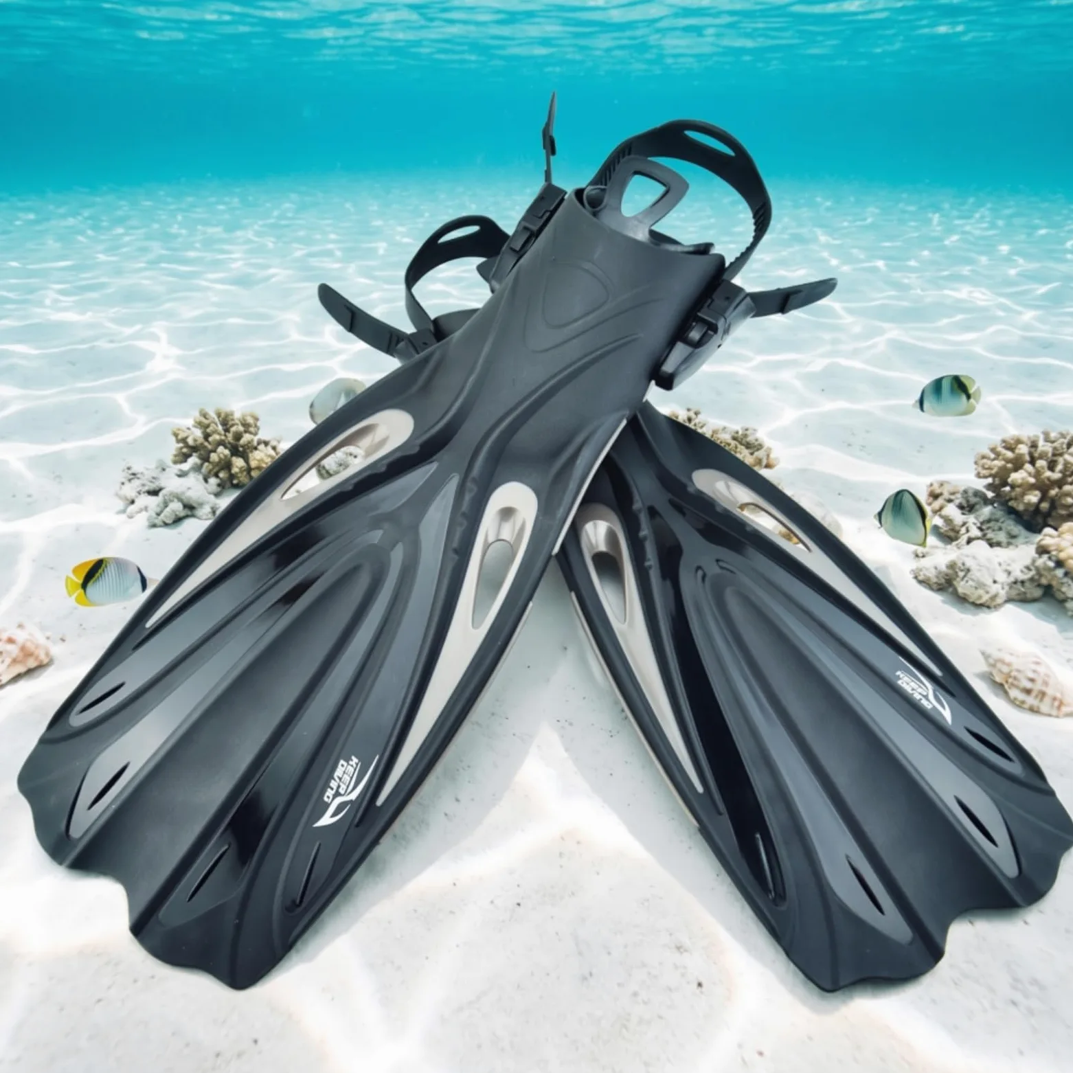 Aletas Buceo con Talón Abierto Aletas Talón Abierto Resisns para Buceadores, Esnórquel