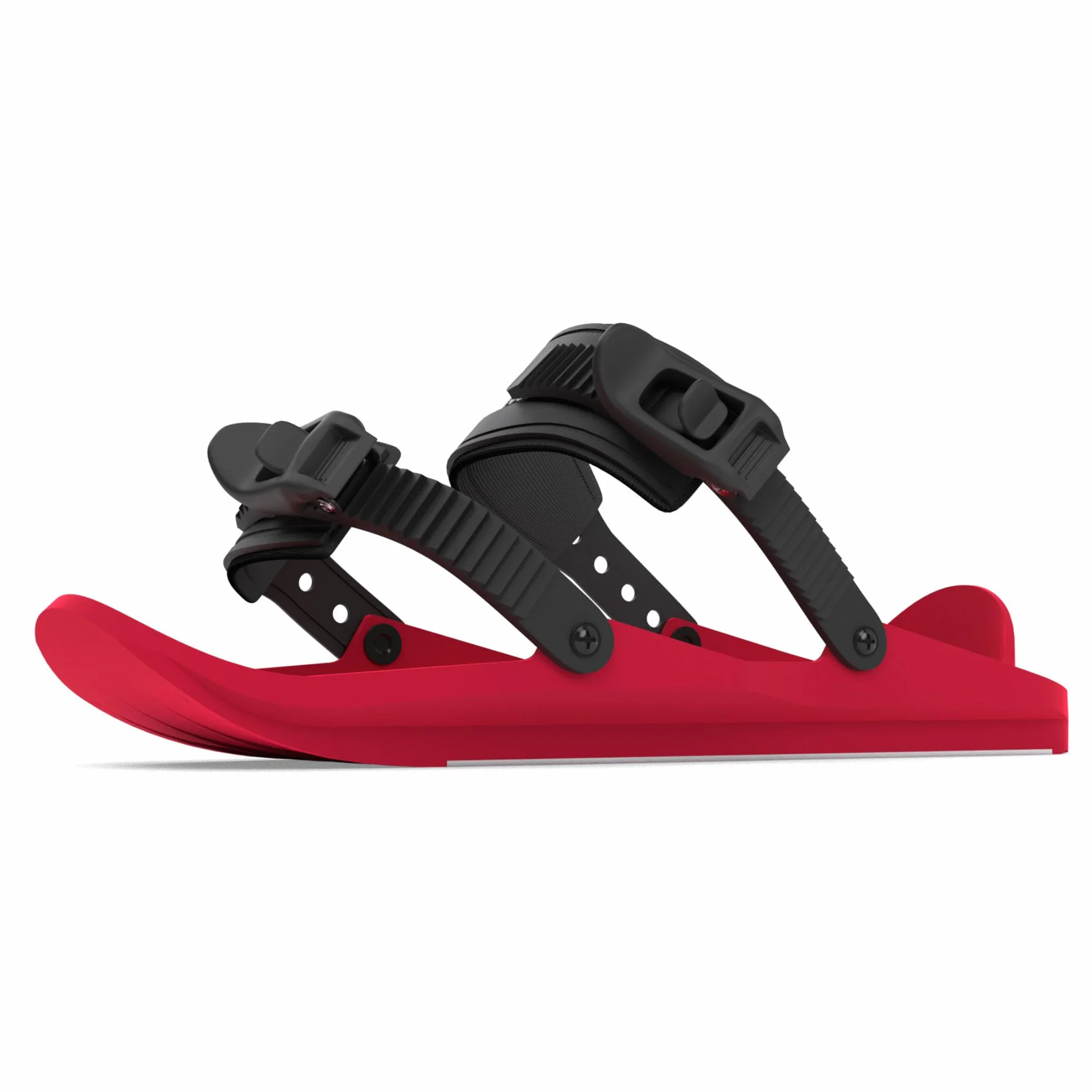 Snowfeet Basic Mini Patines Cortos para Nieve Esquís para Zapatos de Invierno Snowskates Cortos Snowblades Skiboards Original (Red)