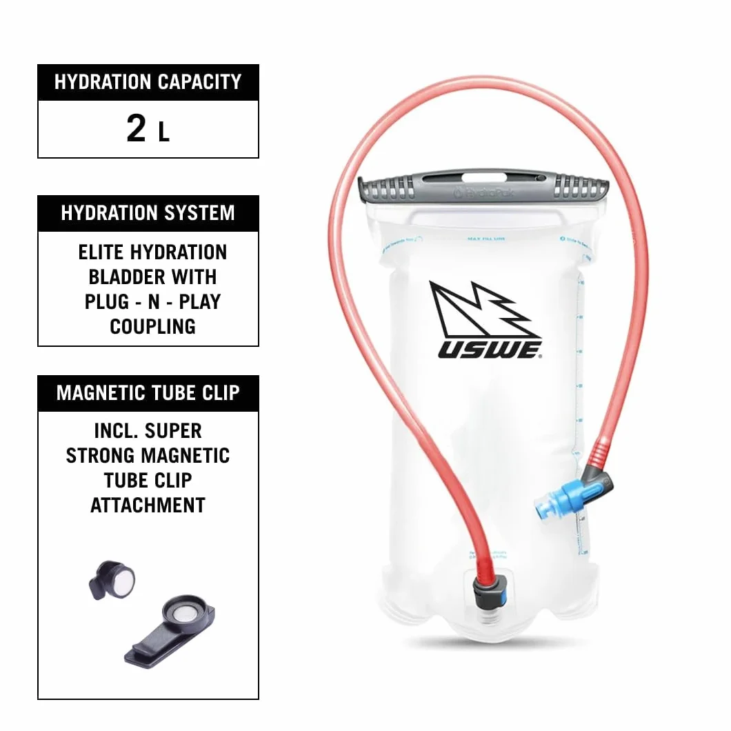 USWE MTB Hydro - Mochila de hidratación para Ciclismo, Bicicleta de montaña, E-MTB y Gravel, Mochila con Bolsa de Agua