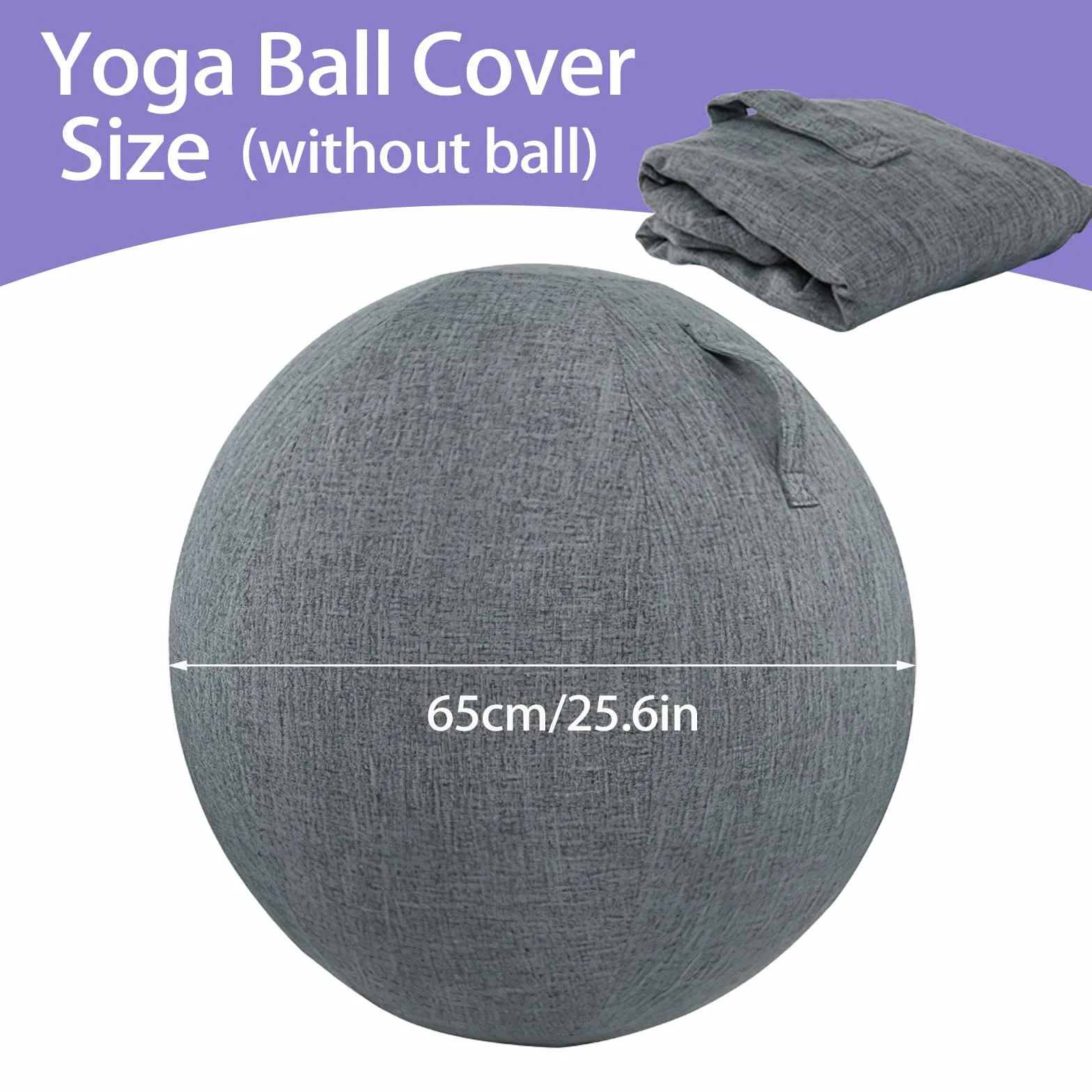 ZOSONET Funda para Pelota de Fitness de 55 cm, 65 cm, 75 cm - para Pilates, Yoga y Equilibrio