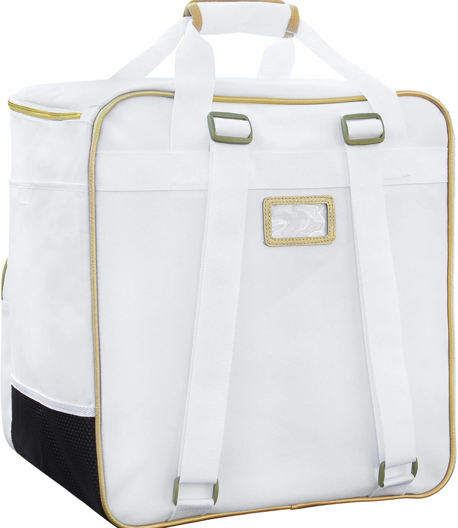BRUBAKER St. Moritz Bolsa de Deporte Mochila para Botas de esqui Casco Accesorios Blanco Dorado