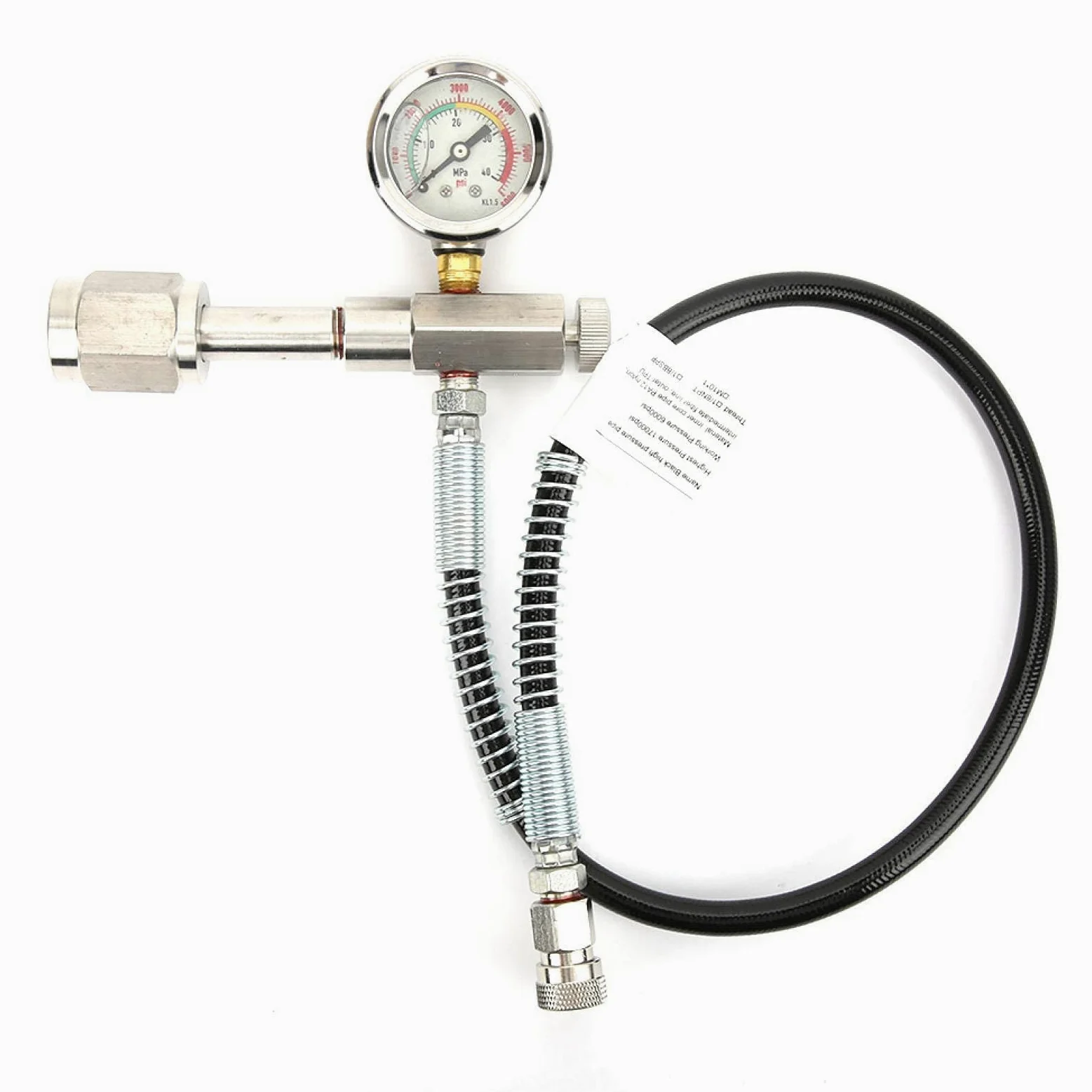 Adaptador de llenado de aire,Resistente acero inoxidable Válvula de aire estación de carga para exteriores for ciclistas campistas y equipos de emergencia