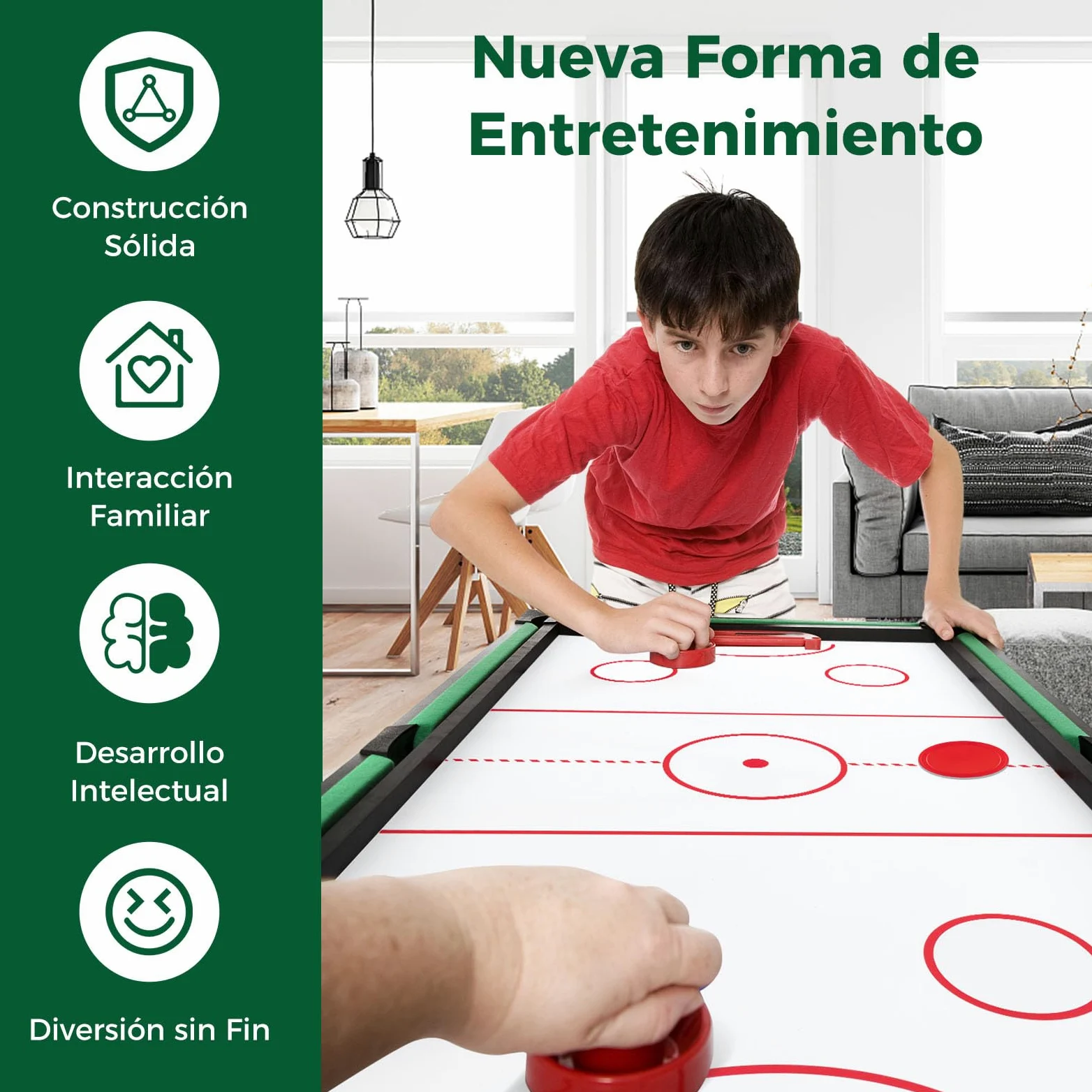 RELAX4LIFE 4 en 1 Juegos de Mesa Apilable para Niños y Adultos, Futbolín, Hockey, Billar, Tenis de Mesa con 18 Accesorios para Salas de Juegos y Bares, Regalo Cumpleaños o Navidad, 125x97x83cm