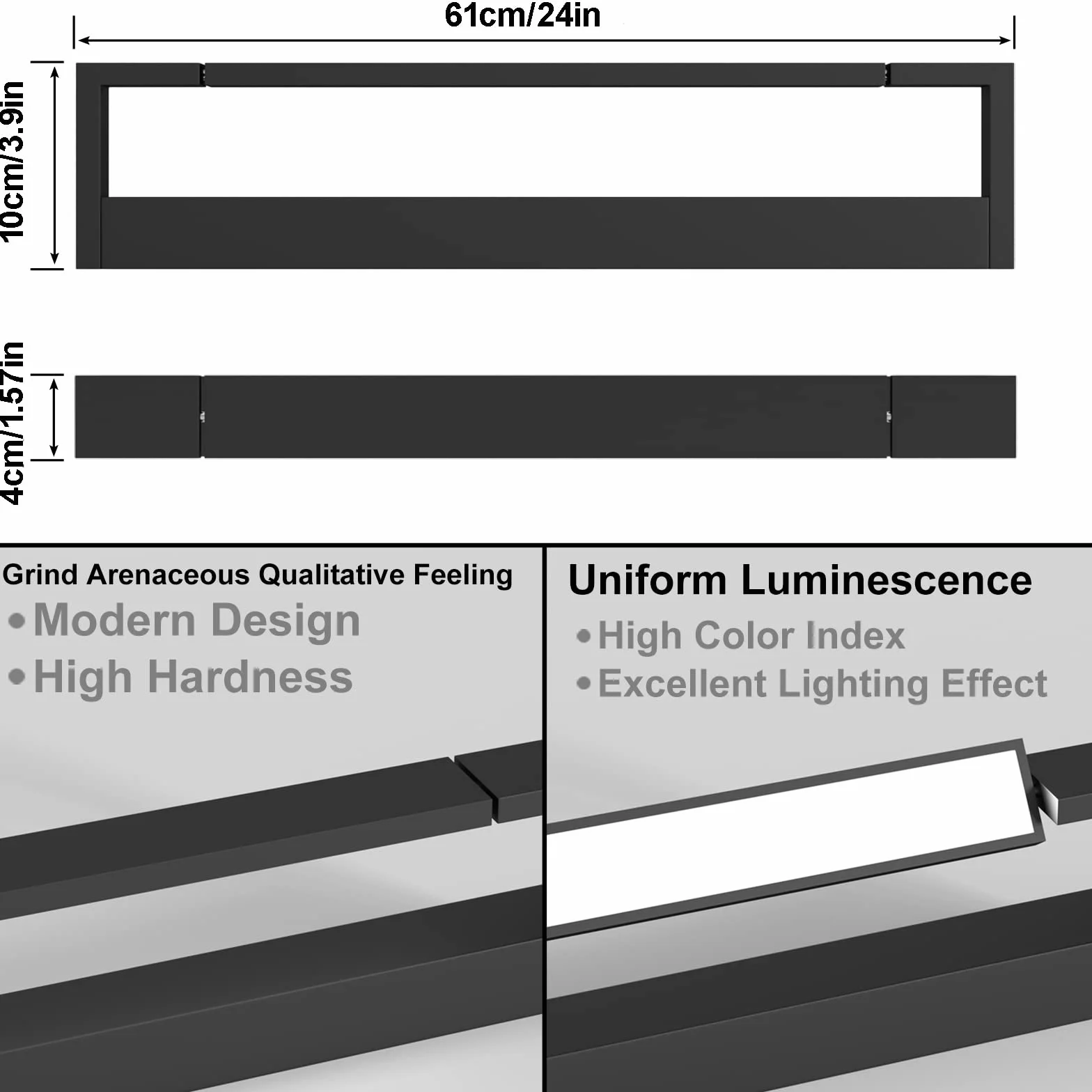 Lampada da Specchio Bagno LED 61cm Girevole 180° 24W 2400 Lumen IP44 Bianco Freddo 5000K