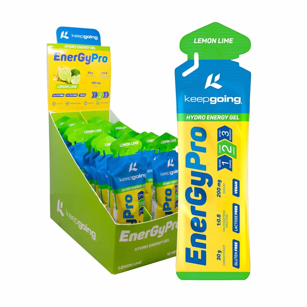 Keepgoing EnergyPro Gel Energético con Cafeína Limón 12 unidades