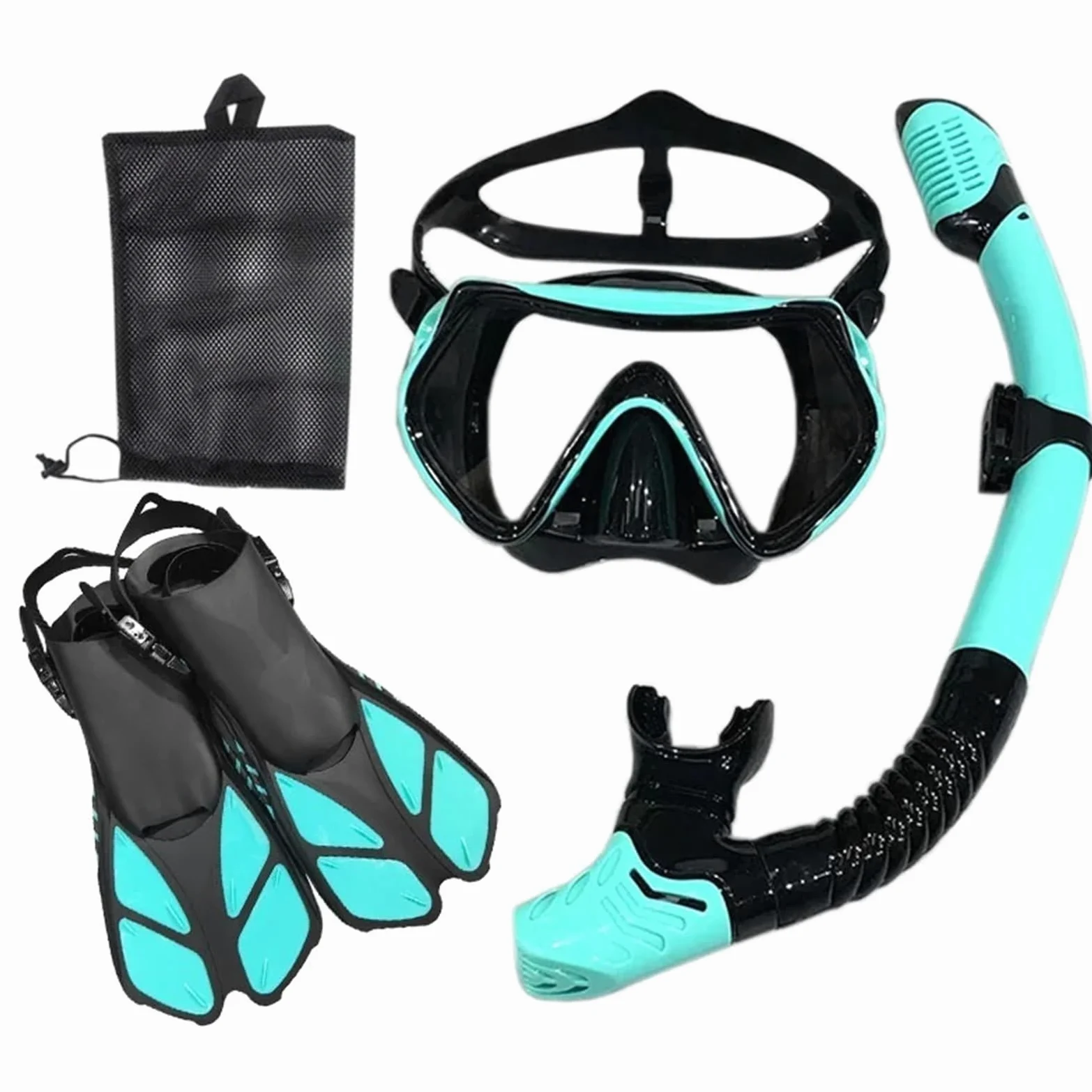 Buceo Máscara de Snorkel Máscara de Buceo y Gafas de Buceo con Tubo de respiración, Conjunto de Tubo de natación para Adultos Unisex