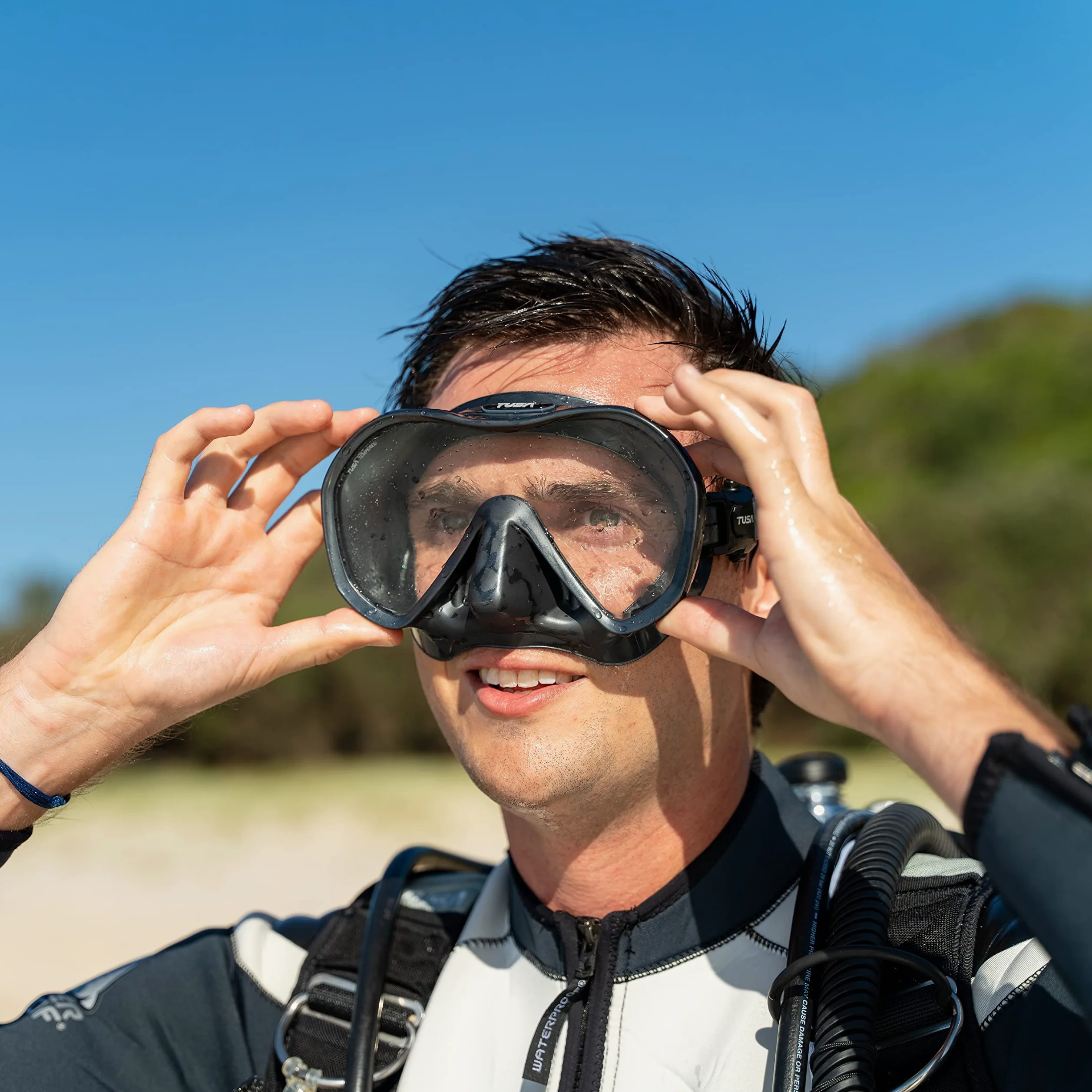 TUSA M-1010S Zensee Pro - Máscara de buceo, color plomizo