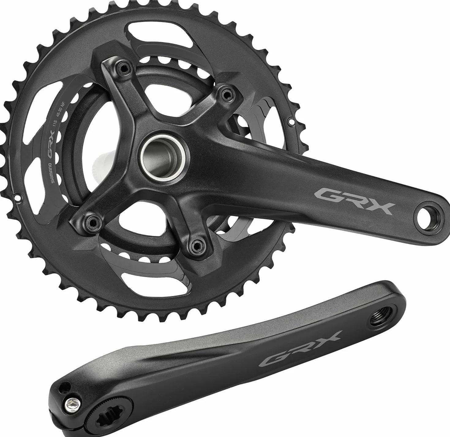 SHIMANO Juego de platos FC-RX600 GRX 46/30, doble, 11 velocidades, acero aleado