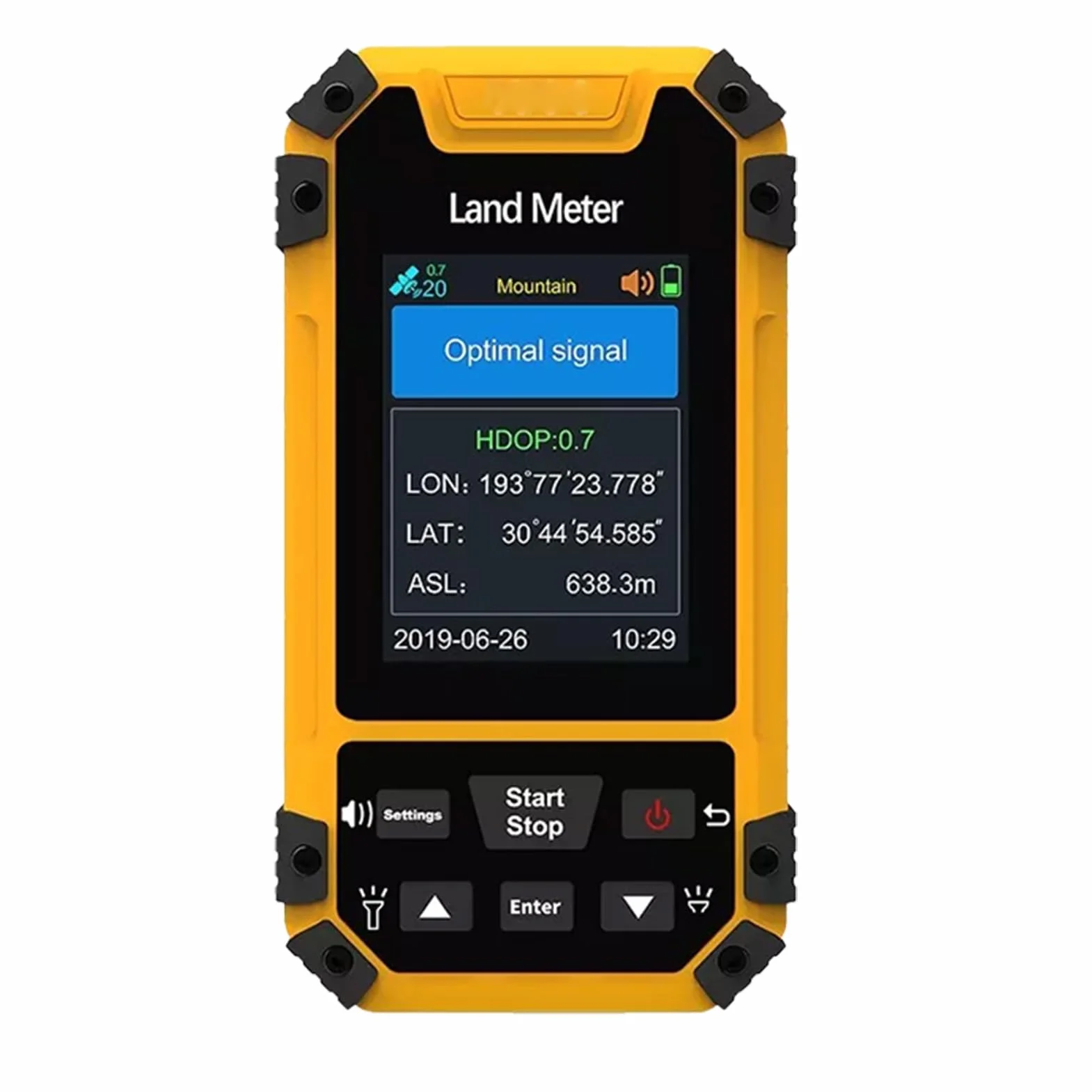 Fafeicy GPS Portátil de 2.4 Pulgadas para Caminar y Topografía, Navegador al Aire Libre a Prueba de Agua con Orientación por Voz y Exportación de Datos, GNSS de Alta Precisión