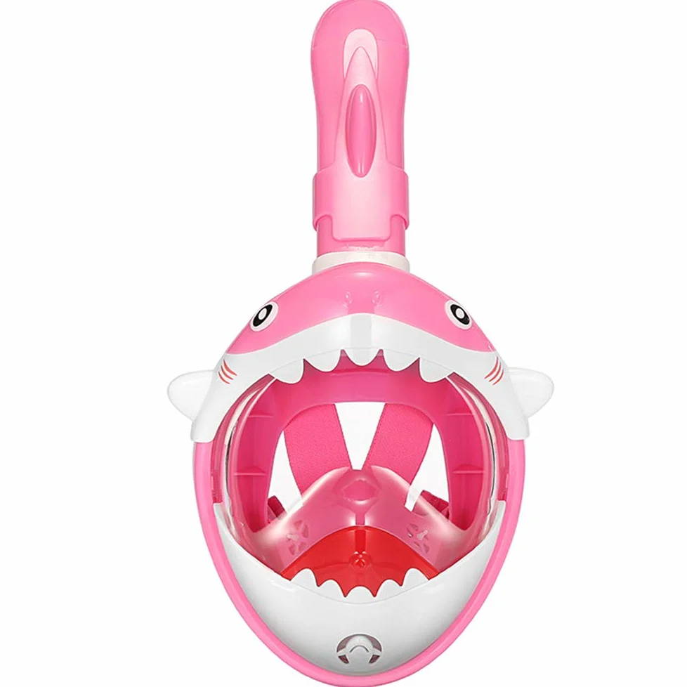 Máscara de Snorkel de Cara Completa para Niños, Máscara de Vista Panorámica de 180 Grados con Dry Top para Respiración bajo el Agua, de Silicona Líquida de Grado Alimenticio
