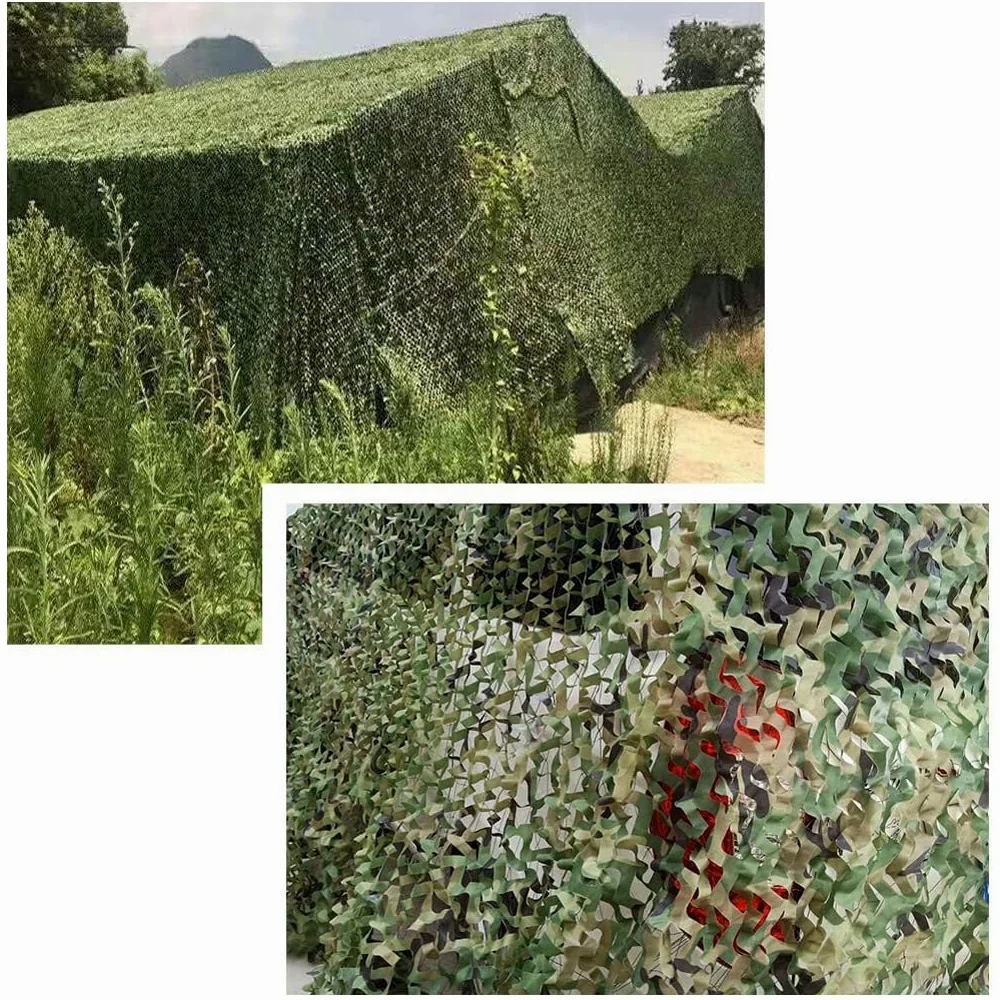 Rollo De Red De Camuflaje, Cubierta De Sombra De Tela Oxford De Red De Camuflaje, Adecuada Para Sombrilla Al Aire Libre, Cubierta De Coche Para Observación De Aves En La Jungla, Camping(Size:5x9m)