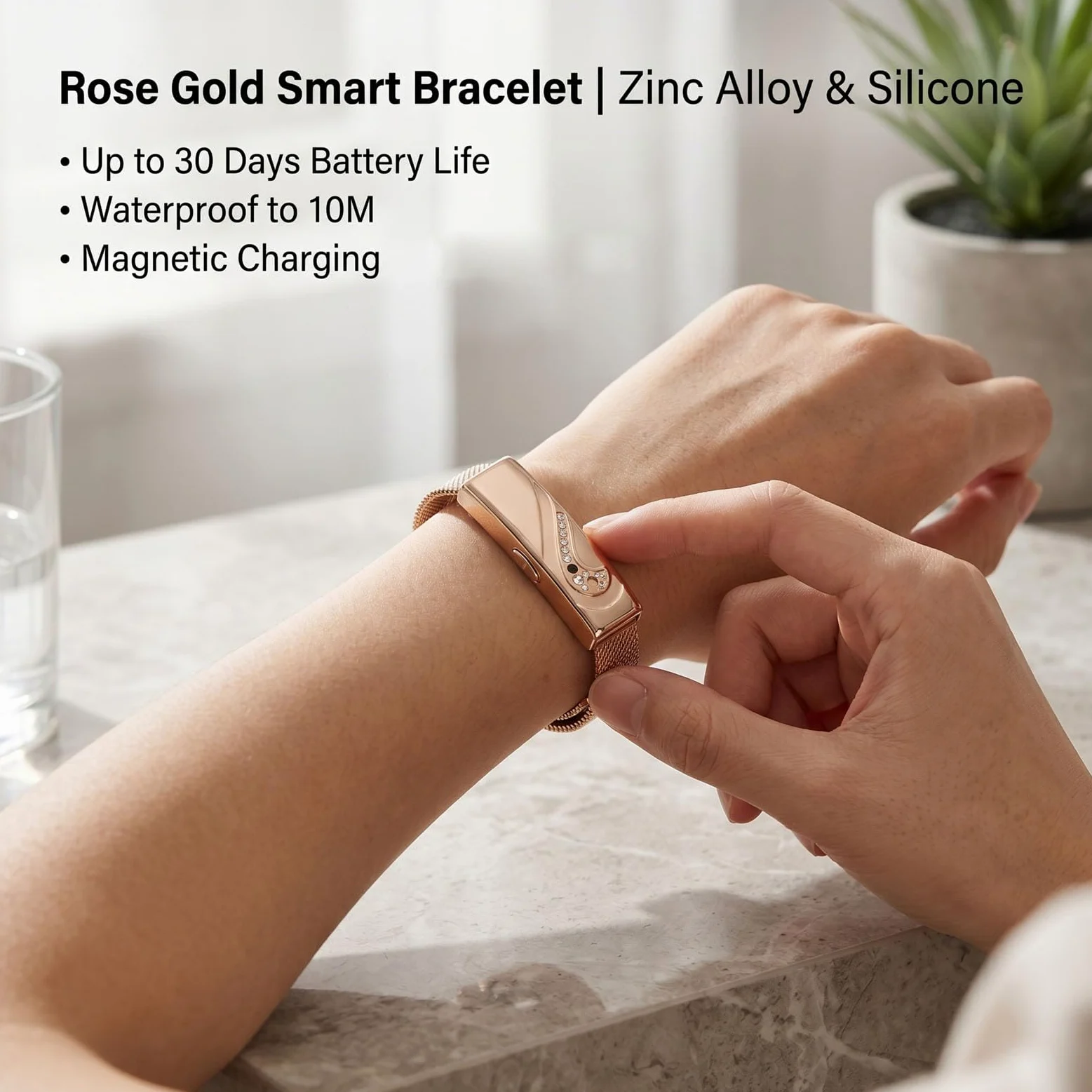Pulsera Inteligente para Hombres y Mujeres, Rastreador de Actividad Física 170 + Modos Deportivos, Monitor de Sueño y Estrés 24/7, Pulsera para Parejas con Impermeabilización