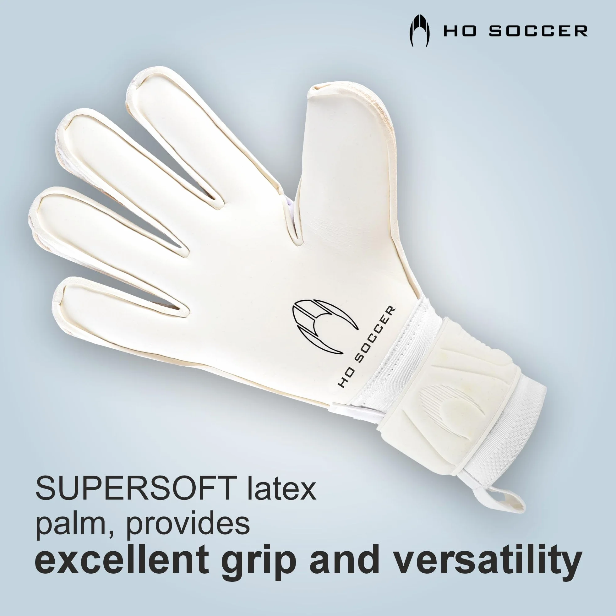 Guantes de Portero HO Soccer SPIRITO White Protek Flat Blanco