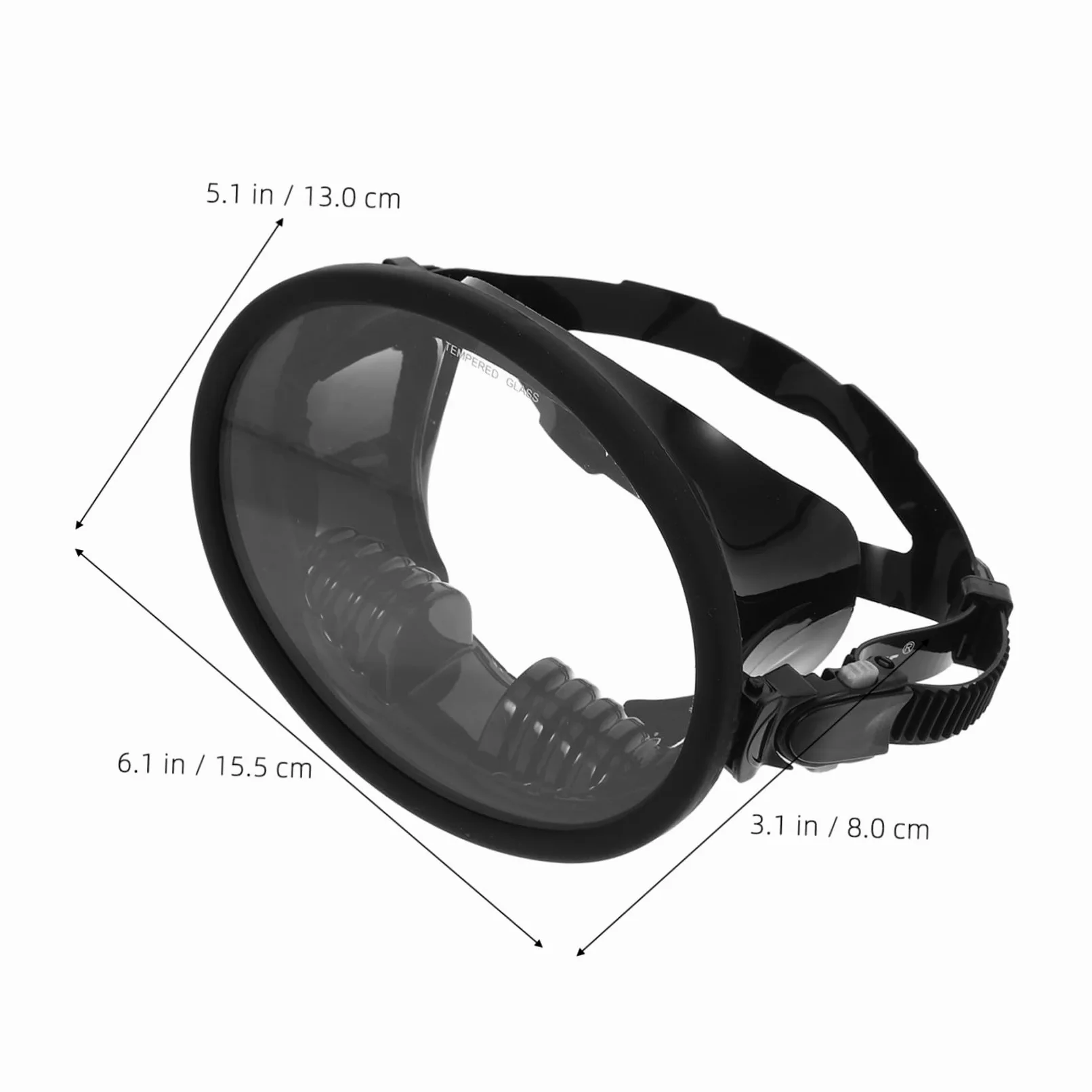 Gatuida Gafas de Buceo con Campo de Visión Amplio Alimenticio Lente de Vidrio Templado Cómodas y Duraderas para Adultos para Snorkeling y Natación