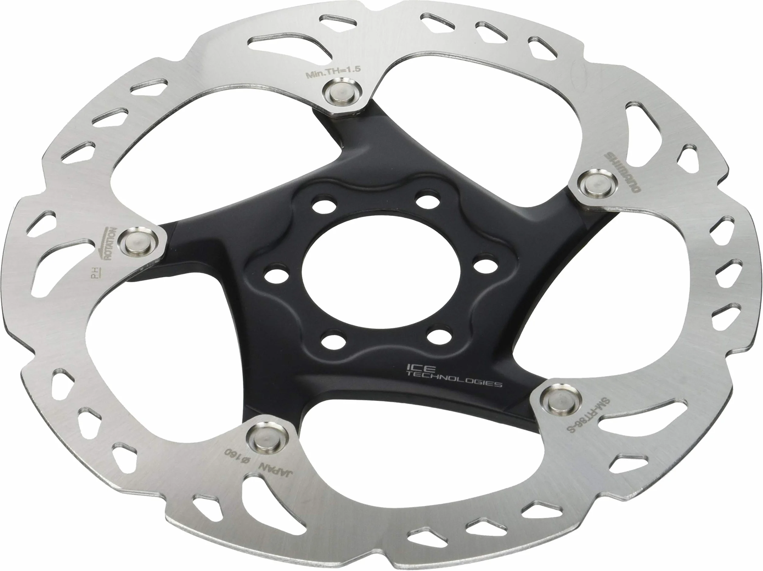 SHIMANO Deore XT SMRT86S2 - Disco 6 Tornillos Ice-Tec, Gris, 160 mm