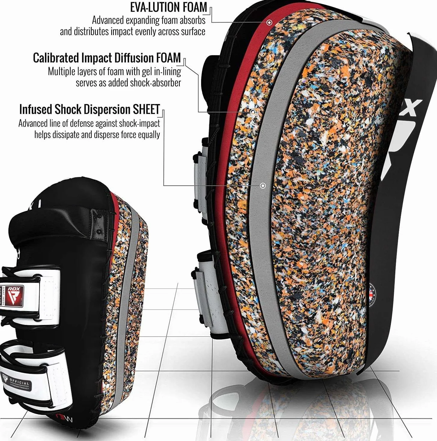RDX MMA Huelga Escudo Par Muay Thai Kick Target Focus Bolsa Tailandeses Pad Boxeo Mitones de perforación Kickboxing