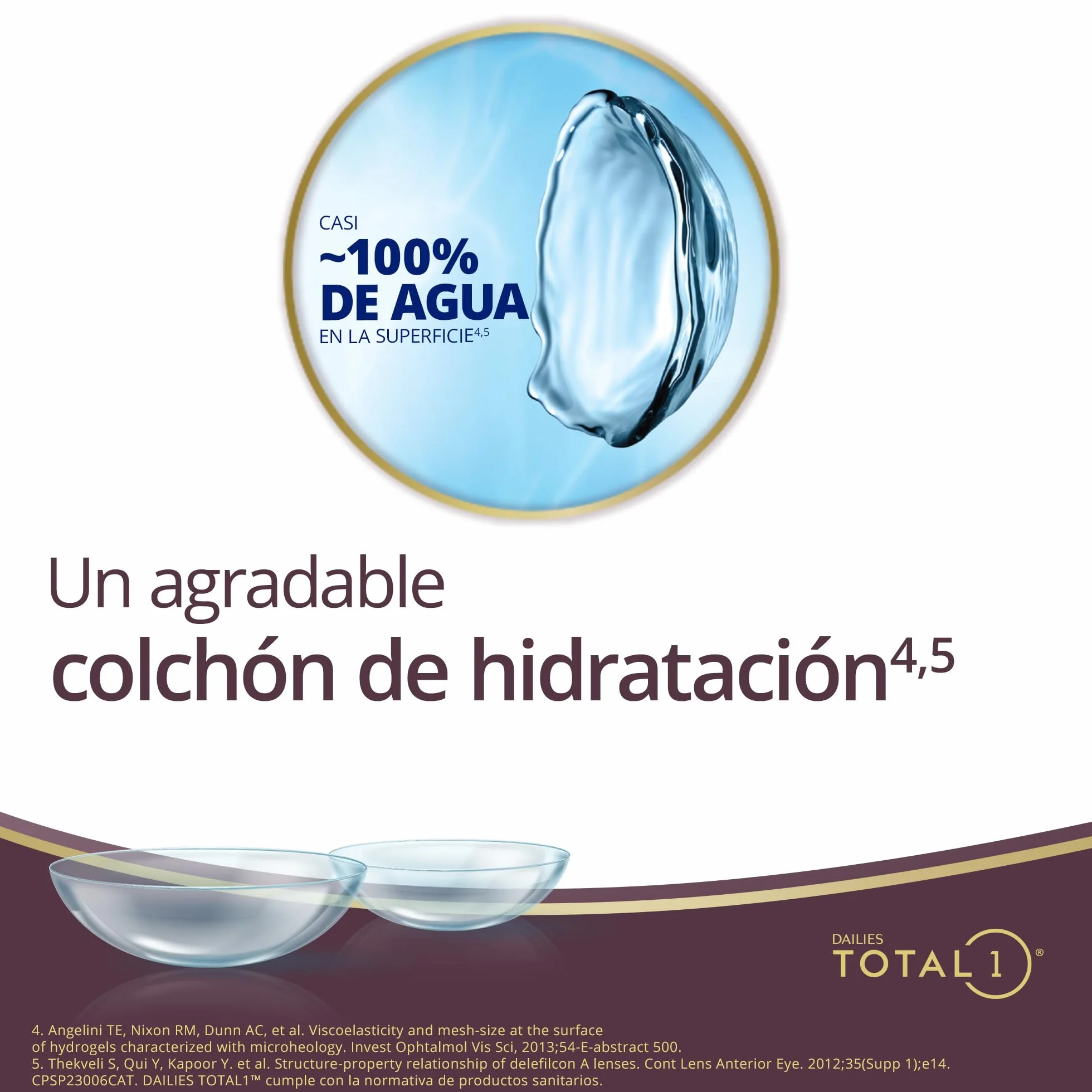 Dailies Total 1 Lentes de contacto reemplazo diario Pack 30 R 8.5 mm D 14.1 mm -2.25 Diopt
