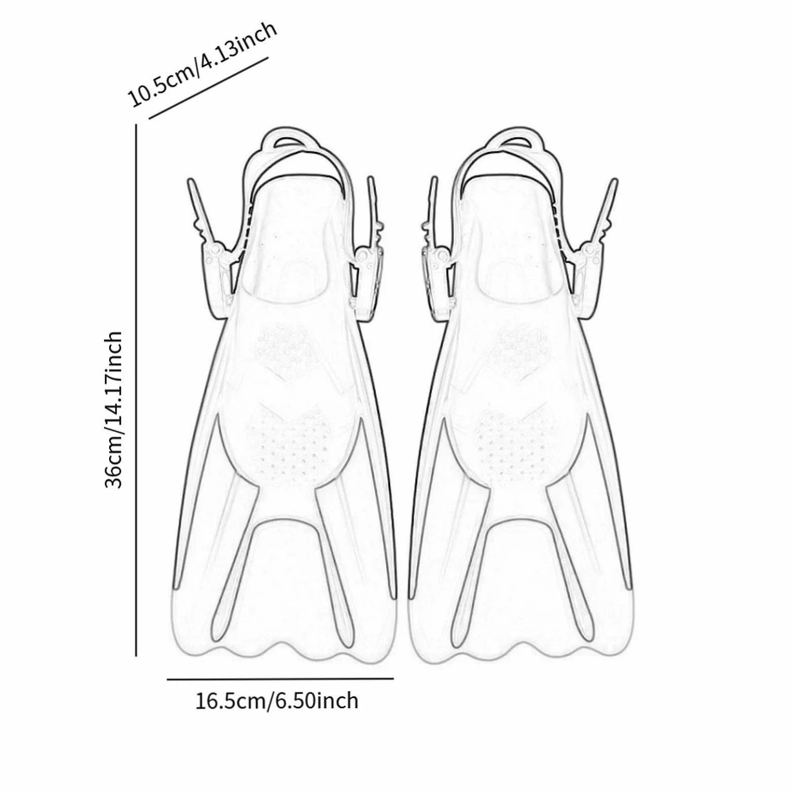Amagogo Aletas de Buceo, Aletas de Snorkel, de Buceo y Snorkel Resistentes y Ligeras con Correa Ajustable para Viajes.