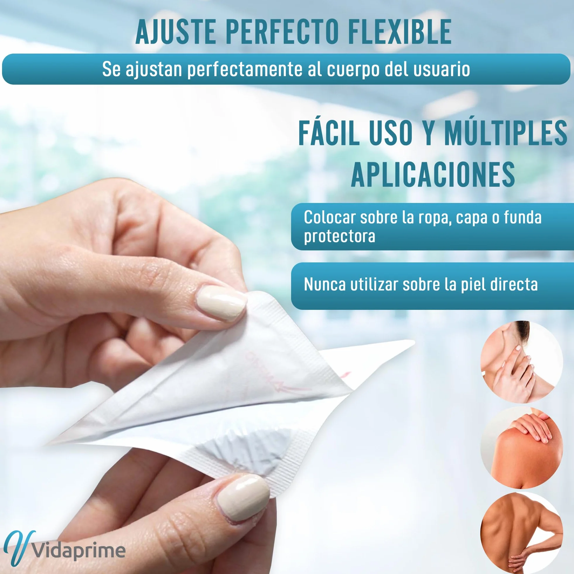 Parches de Calor para la Espalda Cuello y Hombros Pack x10 Alivio Dolor Muscular 24 Horas