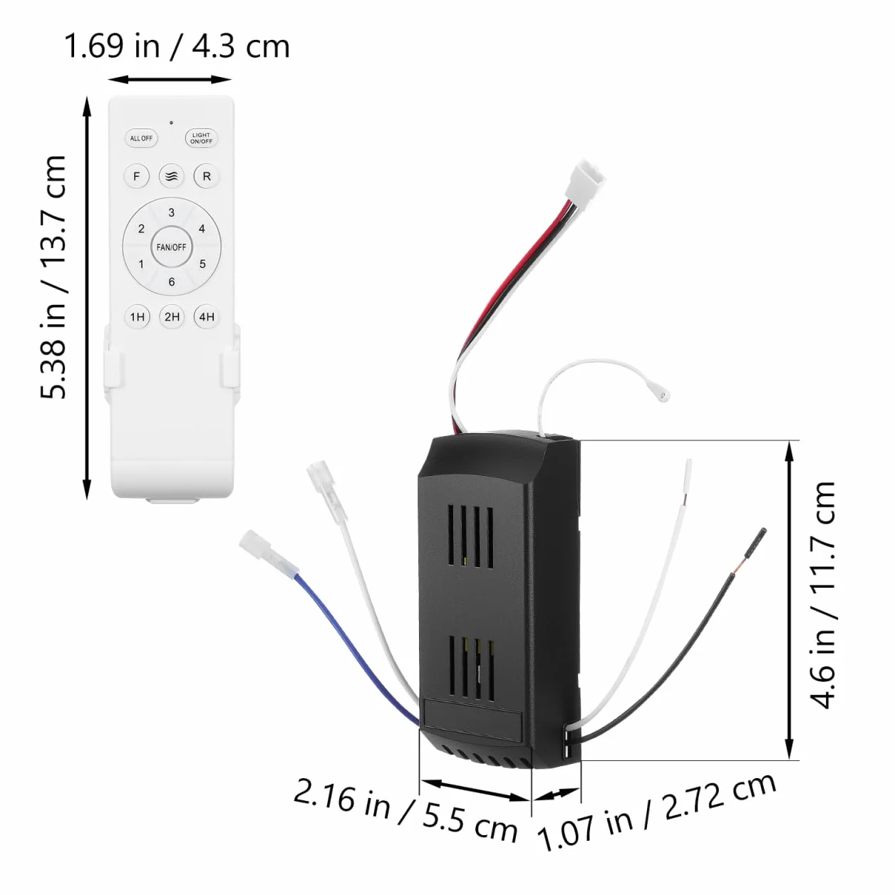 HOMSFOU Controlador de Ventilador de Techo Inalámbrico Motor DC Variable Compatible Luces