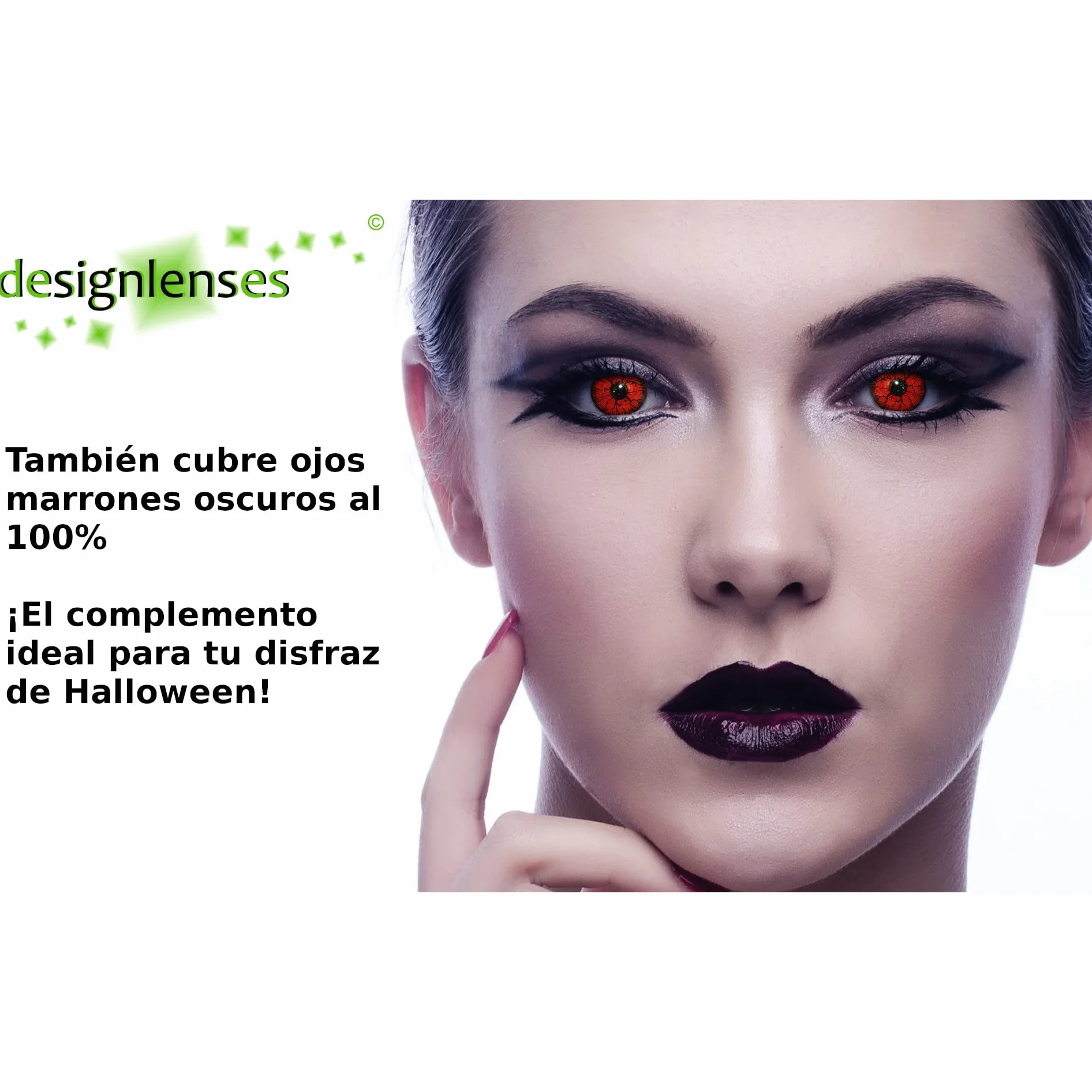 Lentillas diarias rojas Halloween vampiro disfraz 1 par sin graduación 14.00