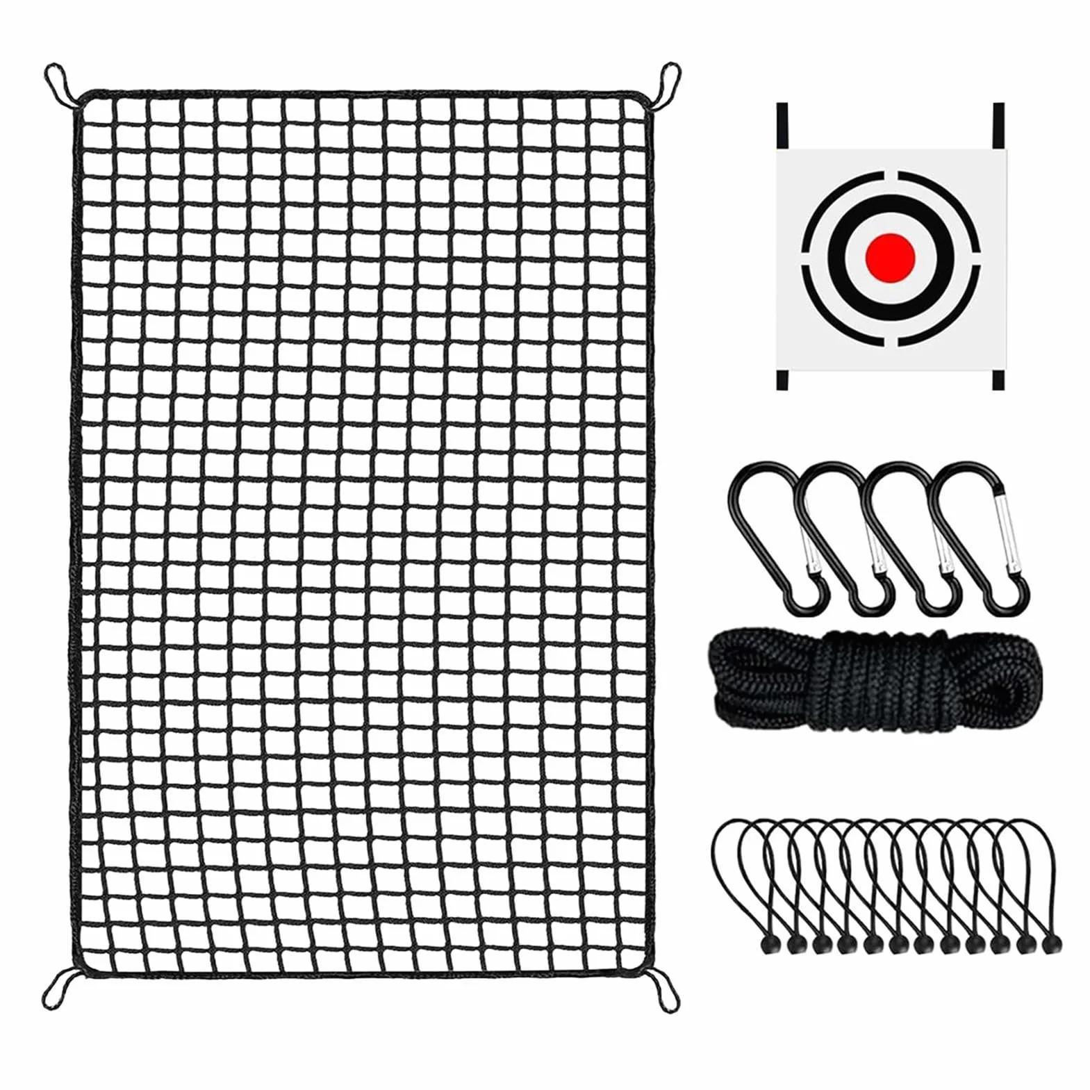 Red de práctica de golf, simulador de entrenamiento de swing con 12 cuerdas elásticas