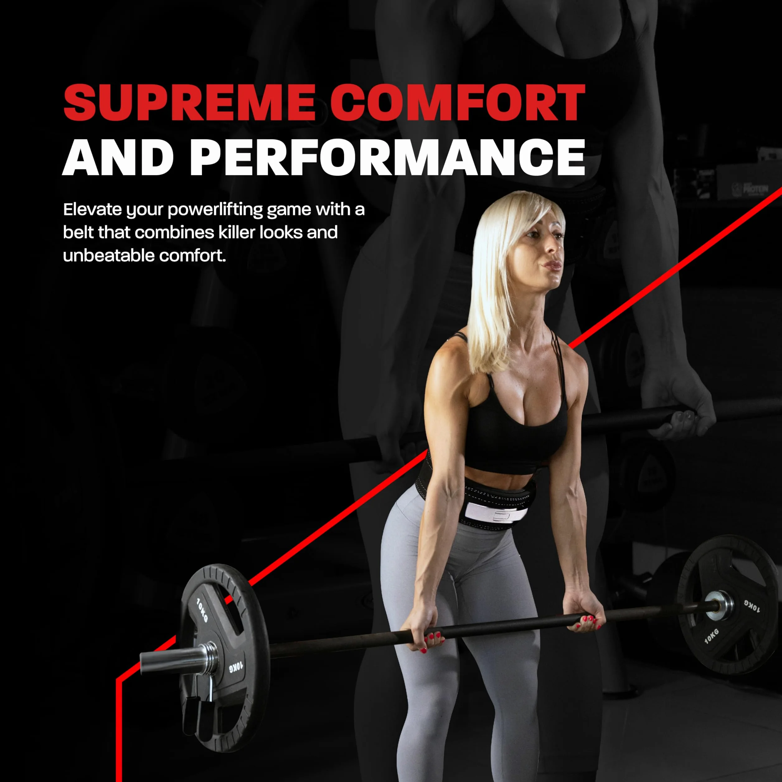 Hawk Sports - Cinturón de levantamiento de pesas para hombre y mujer, 10 mm, con hebilla Strongman