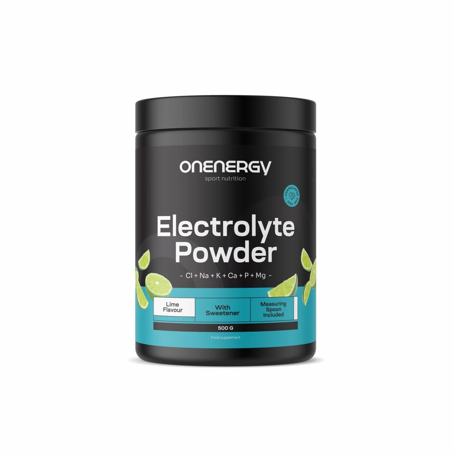 Electrolitos en polvo Lima 500 g 142 dosis Mezcla de 6 minerales Hidratación Apoyo muscular y nervioso
