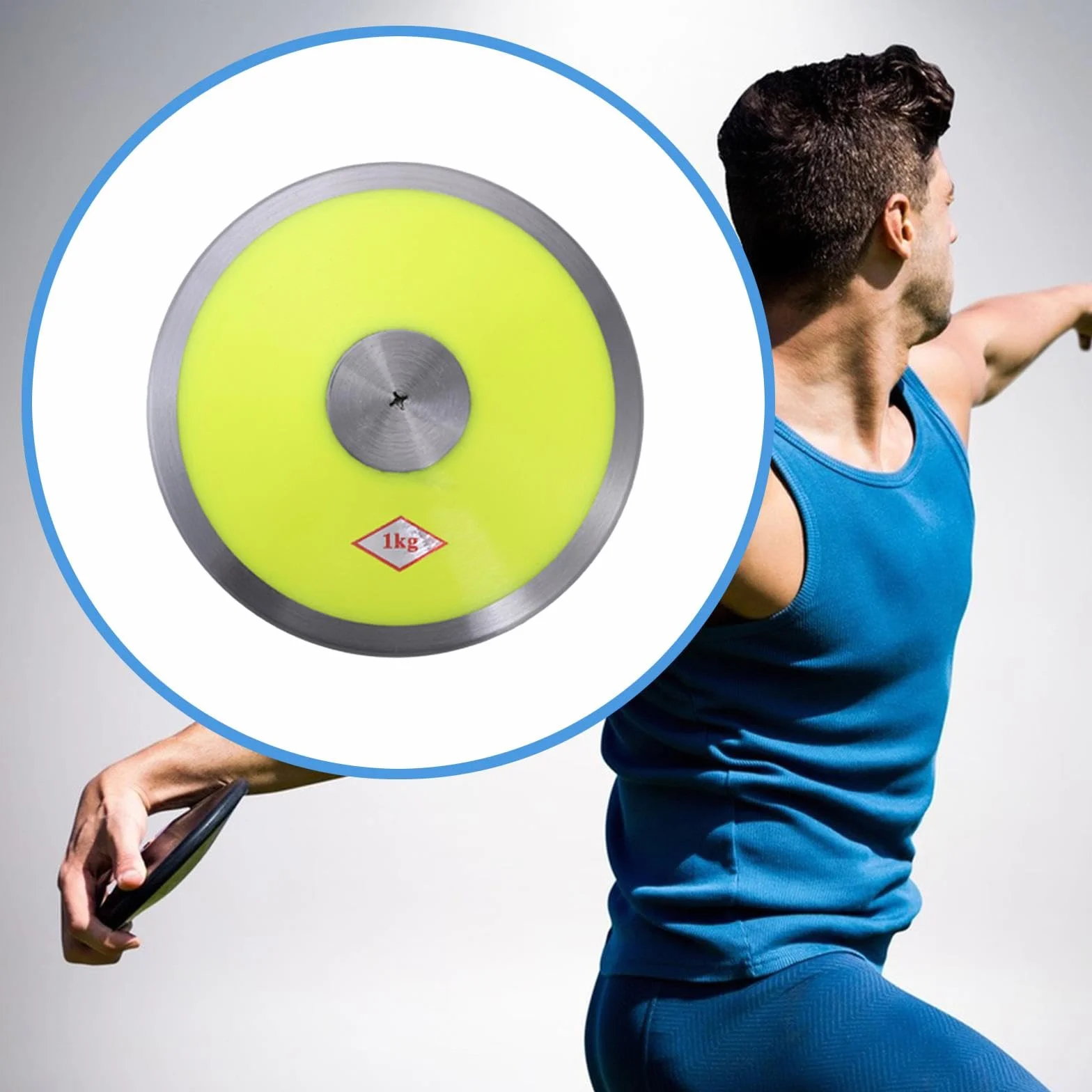 Baoblaze Disco de lanzamiento de nailon 1 kg centro acero entrenamiento deportivo