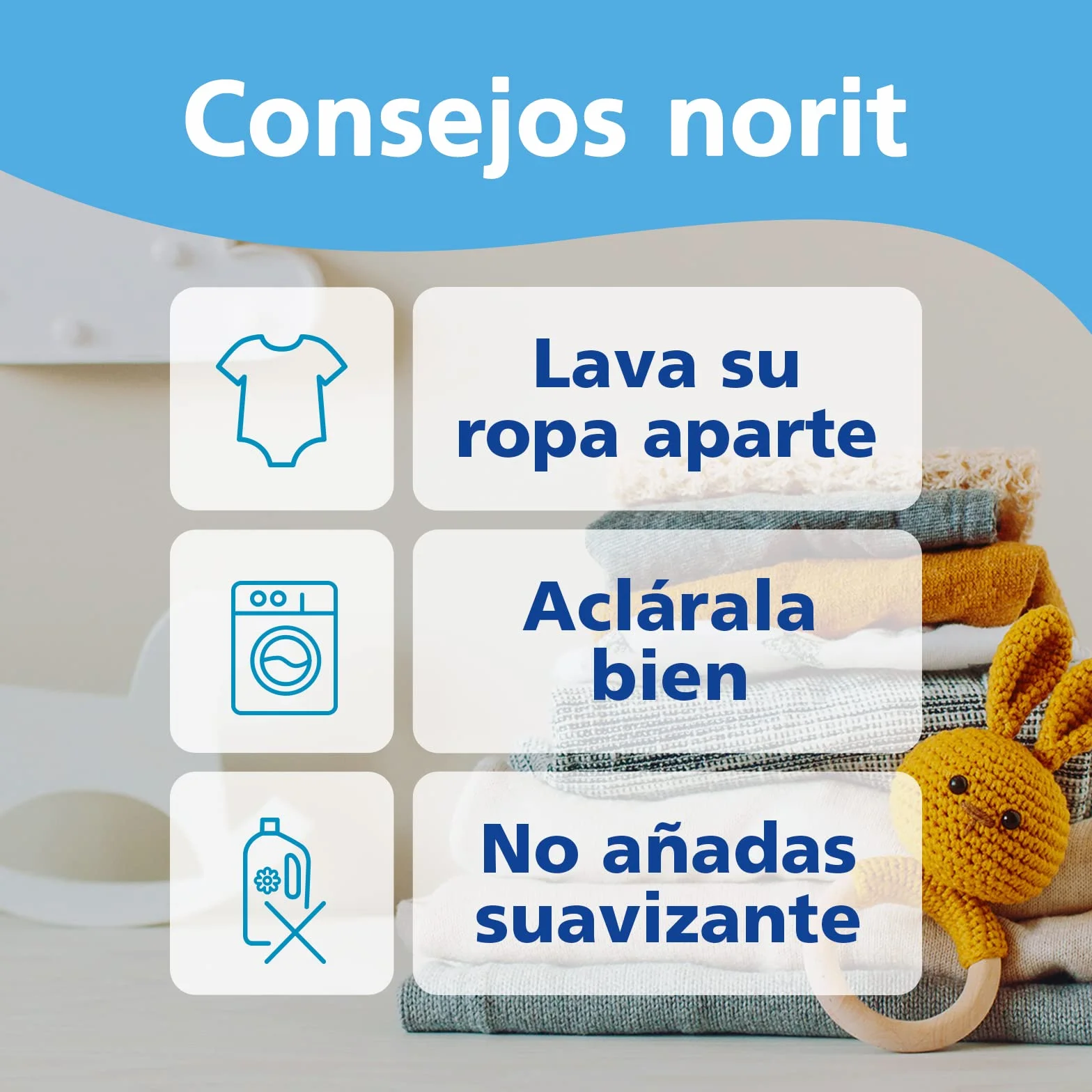 NORIT Bebé Detergente Líquido para Ropa de Bebé Pieles Sensibles Pack 4x1125 ml 4500 ml