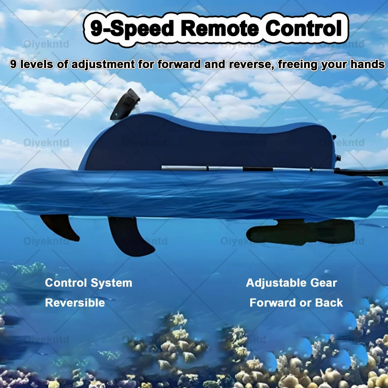 Barco inflable eléctrico con motor, moto acuática portátil y SUP para adultos y niños, batería recargable, potencia de 500 W para buceo, natación y kayak