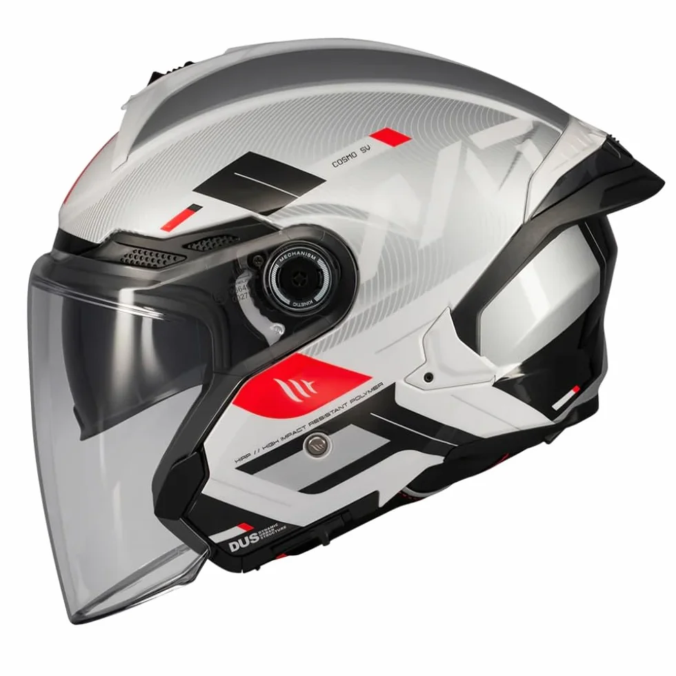 MT Helmets Cosmo SV – Casco Moto Jet Sport con Visor Solar Retráctil, Pantalla de Extracción Rápida Patentada, Interior Lavable y Preparado para Intercomunicador UCS | Homologado ECE 22.06 & DOT