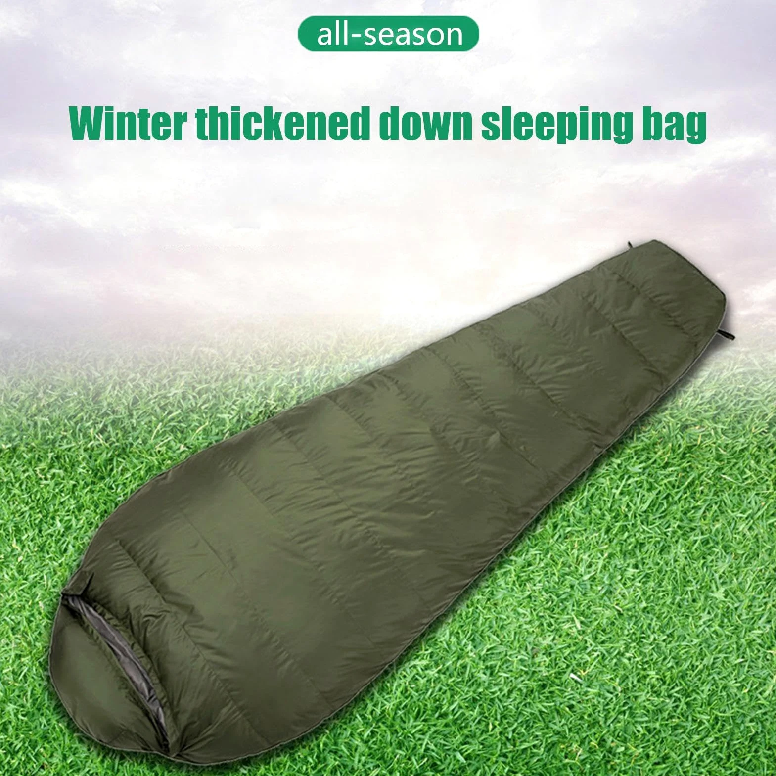 Saco de dormir para clima frío, saco de dormir de plumón para acampar para adultos, impermeable, ligero, viajes en clima frío, caza, mochilero, al aire libre, niña, senderismo