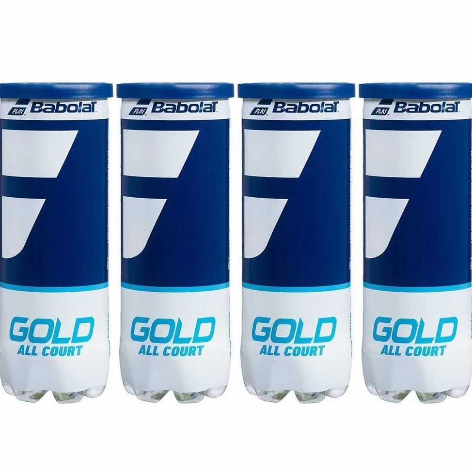 Babolat Gold All Court - Pelotas de tenis, 4 latas, 12 pelotas