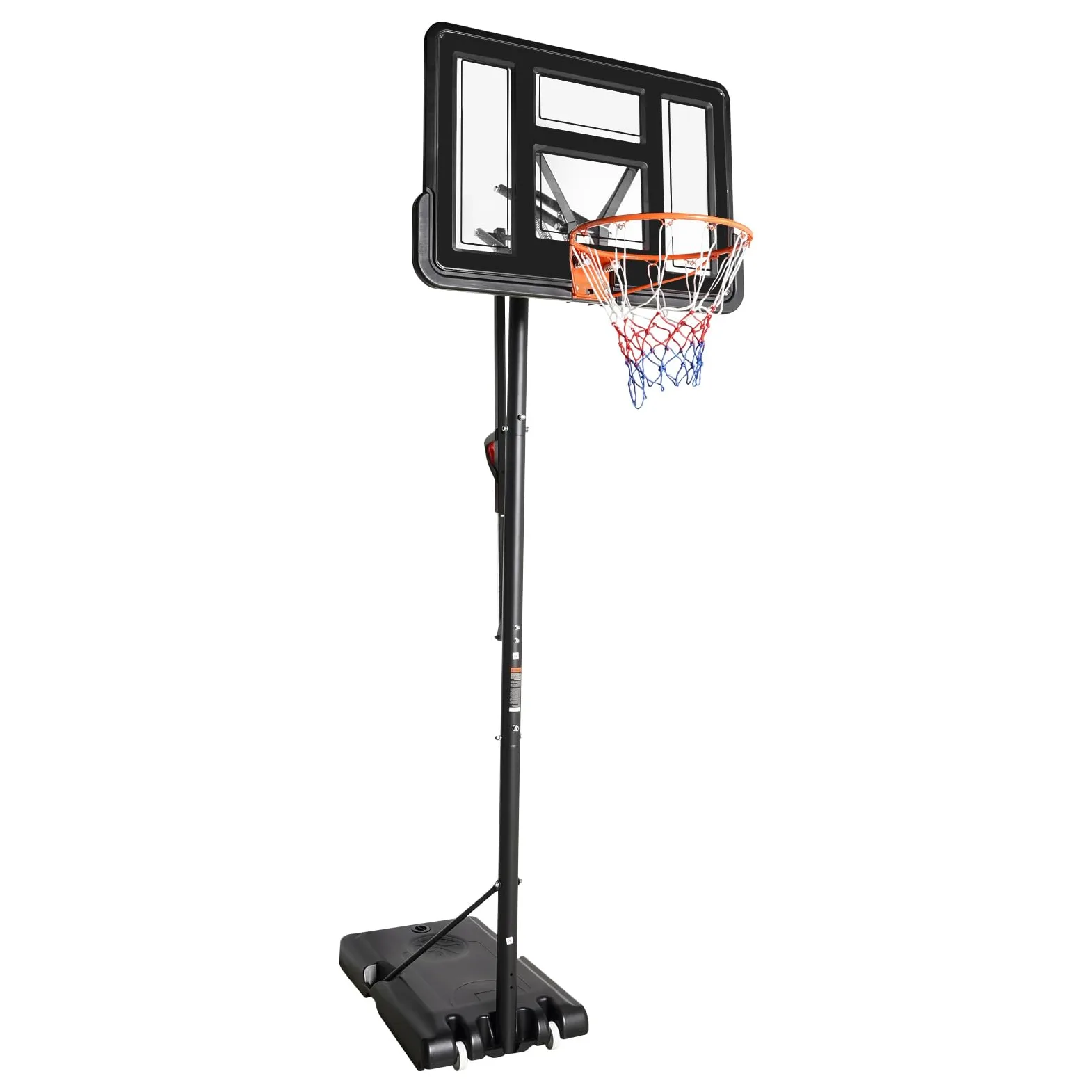 Canasta de baloncesto para exteriores, altura ajustable, canasta de baloncesto portátil, para interiores y exteriores, resistente a la intemperie, para niños, adolescentes y adultos