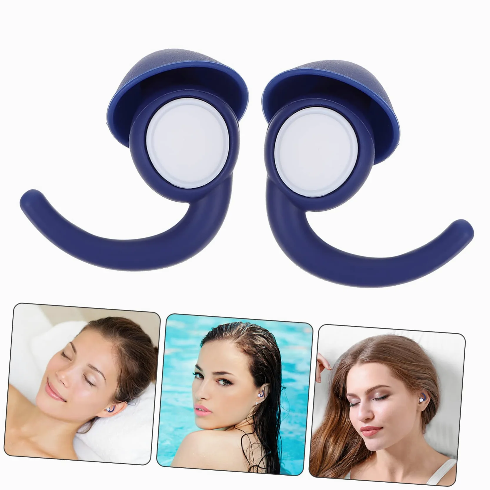 4 Pares 1 Juego Para Los Para Dormir Para Los De Natación Para Los De Interior Gancho Para La Oreja Gel De Sílice Alta Fidelidad Viajar