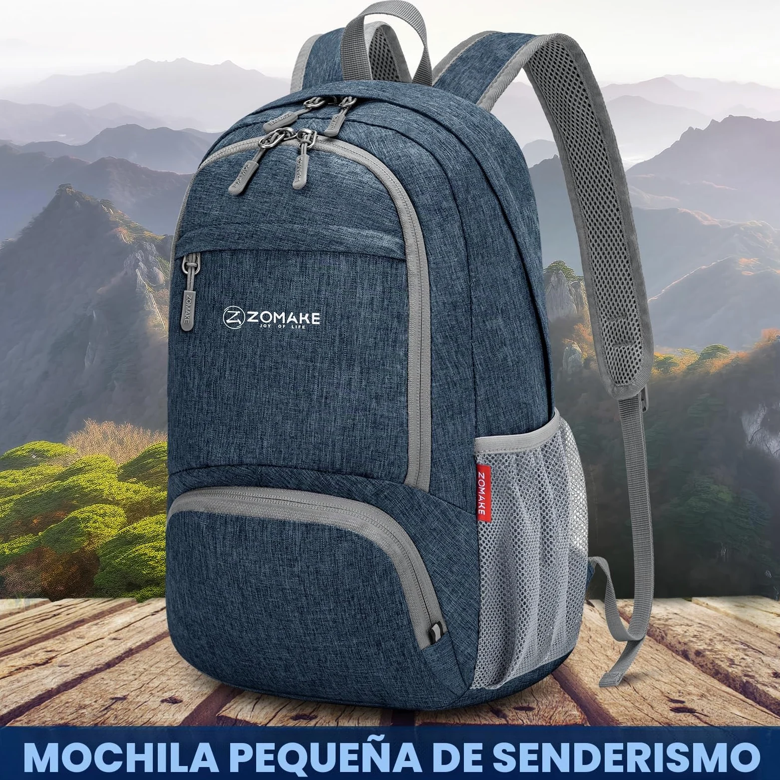 ZOMAKE Ultraligera Pequeña 20L Mochila Plegable para Senderismo Montaña Excursion Mochilas Ligeras Viajar para Hombre Mujer