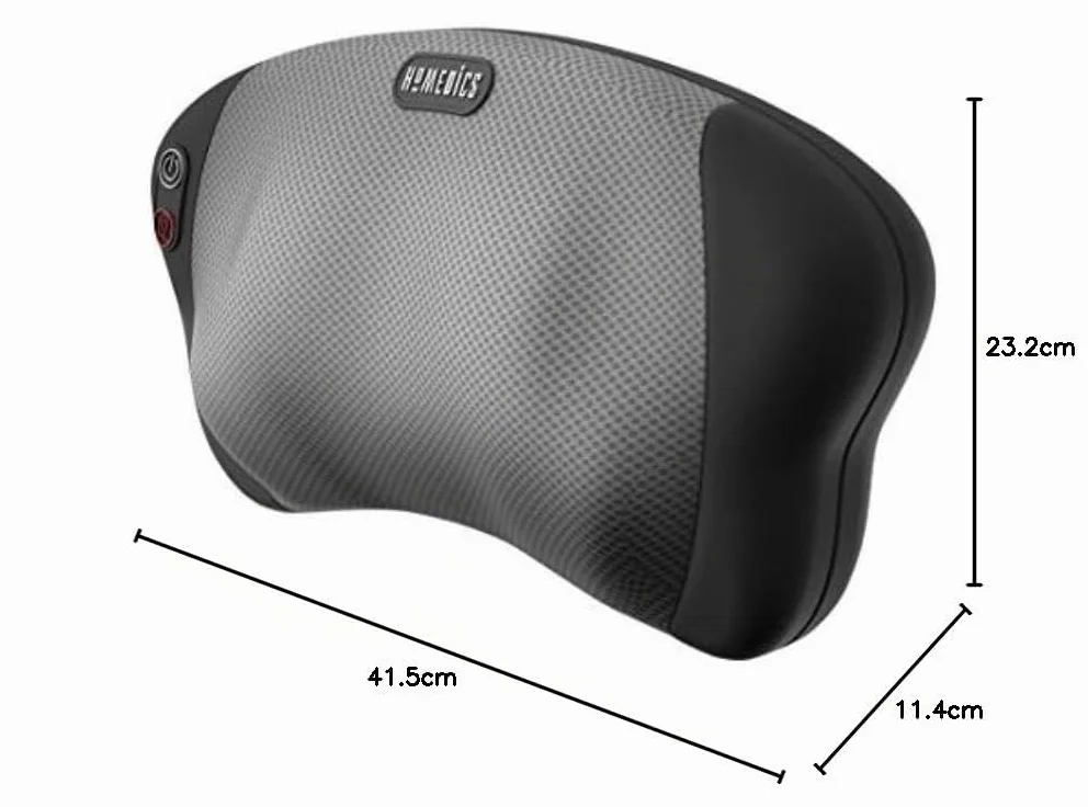 HoMedics Cojín de Masaje Eléctrico Portátil Shiatsu con Calor para Espalda, Hombros y Cuello
