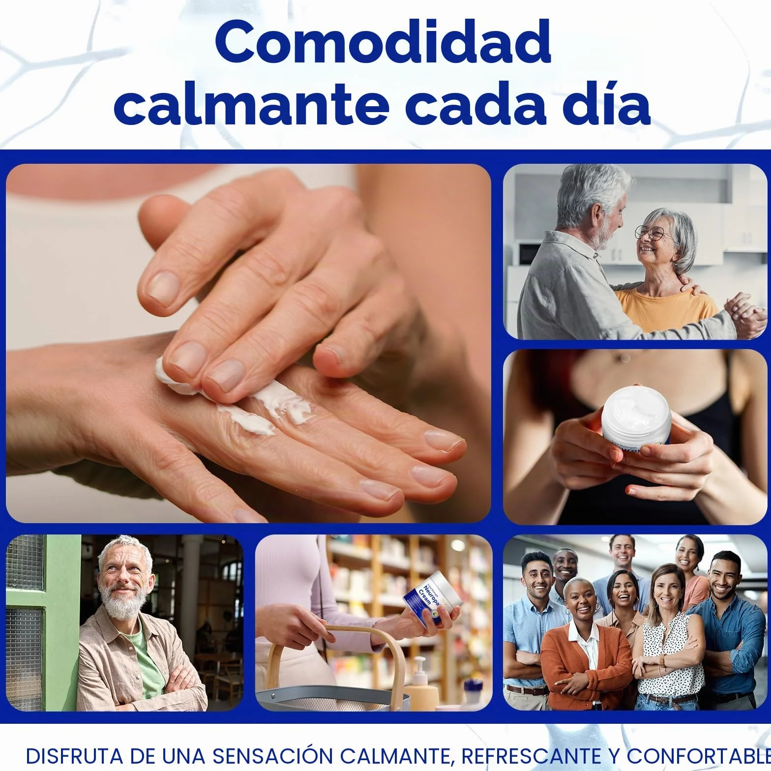 Crema para Neuropatía 120g Alivio Dolor Nervioso Reduce Hormigueo Entumecimiento con Árnica Aloe Vera y Vitamina B6